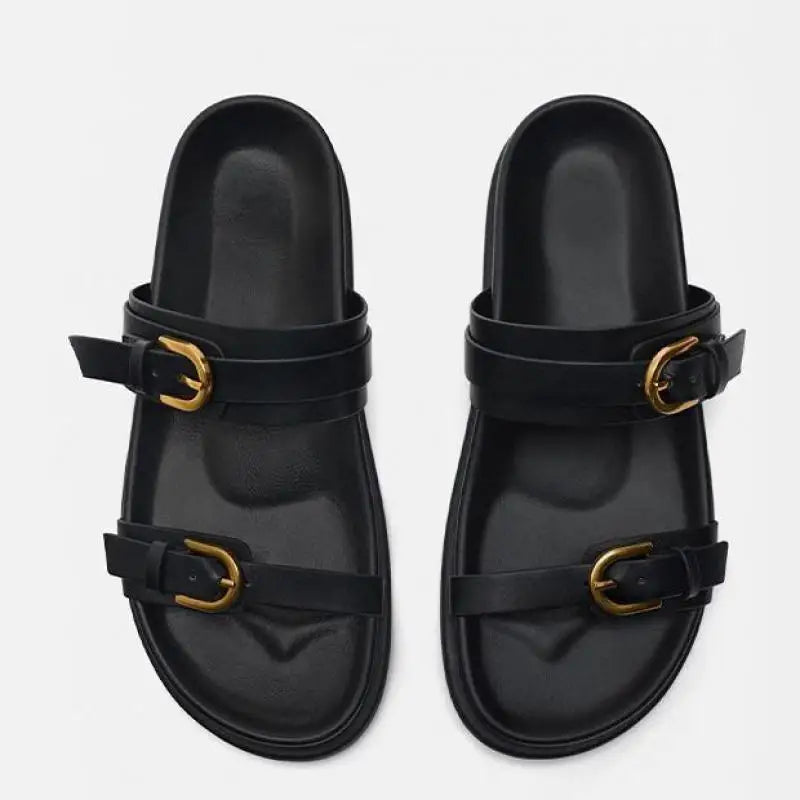Men's Adjustable Luxury Slide Sandals with Lightweight Sole