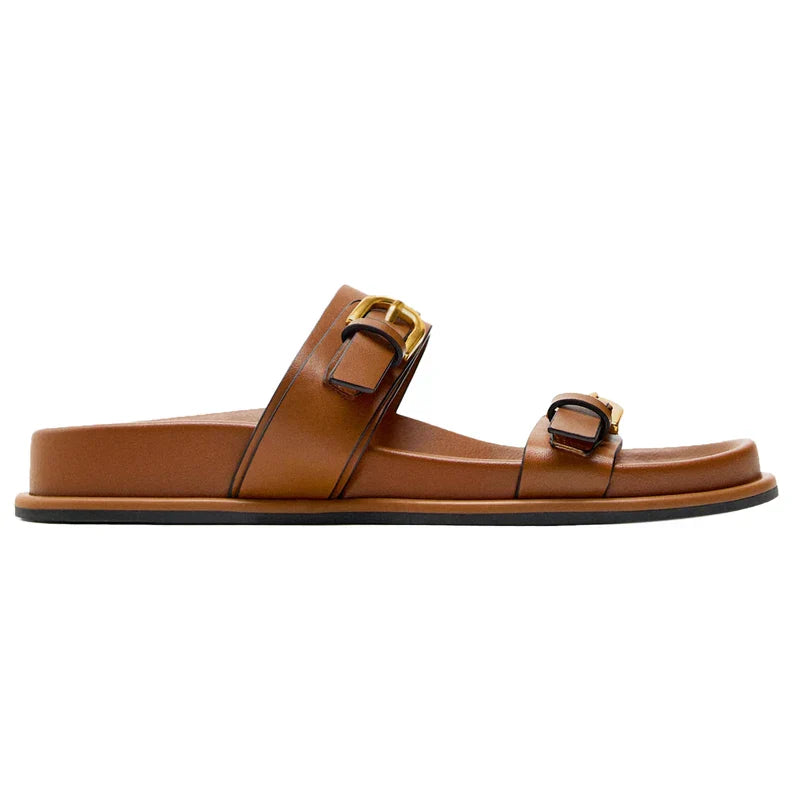 Men's Adjustable Luxury Slide Sandals with Lightweight Sole