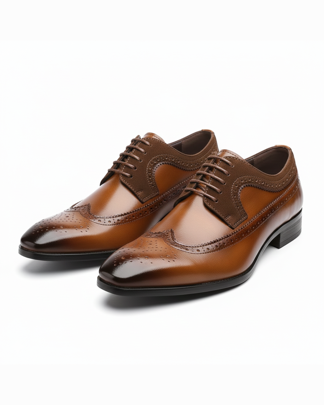 Men's Premium Polished Brogue Oxford Dress Shoes