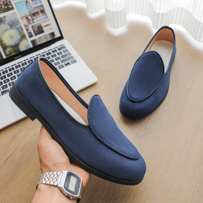 Men's Slip-On Loafers with Elegant Matte Finish