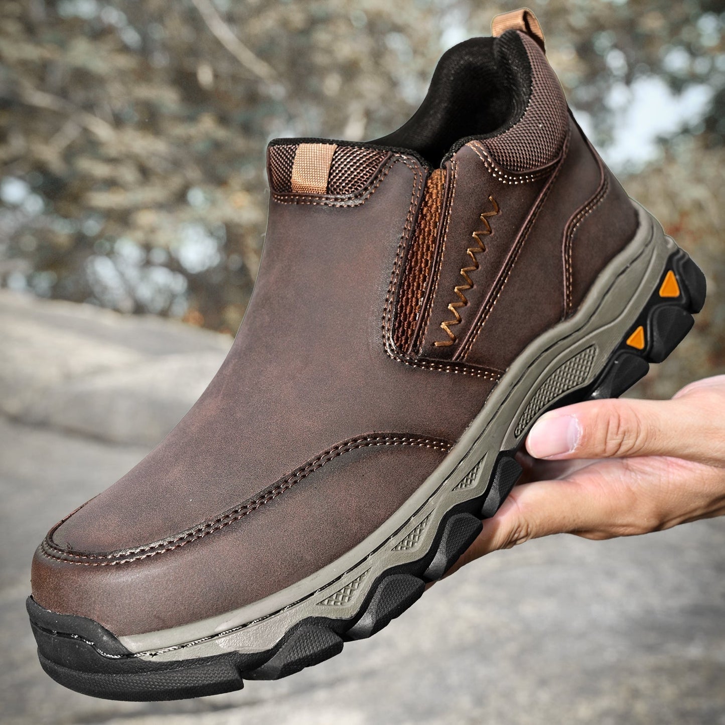 Men's Slip-On Orthopedic Casual Boots for Comfort and Support