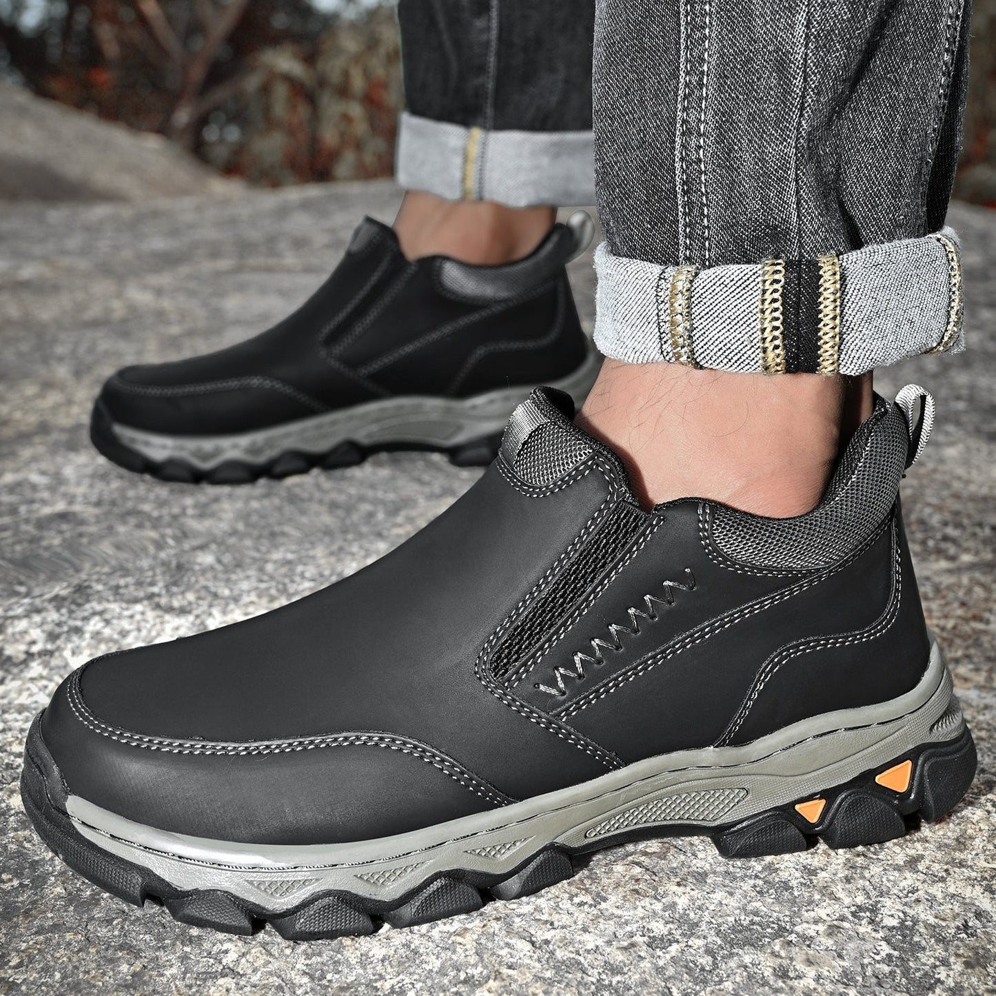 Men's Slip-On Orthopedic Casual Boots for Comfort and Support