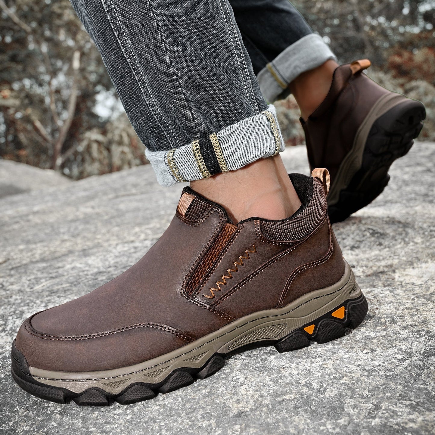 Men's Slip-On Orthopedic Casual Boots for Comfort and Support