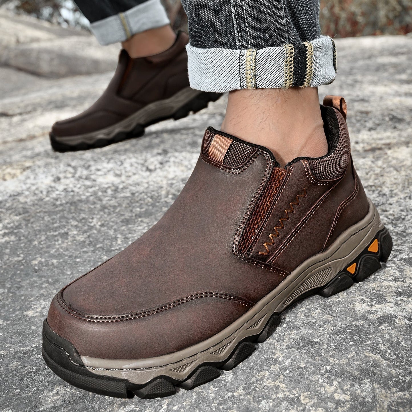 Men's Slip-On Orthopedic Casual Boots for Comfort and Support