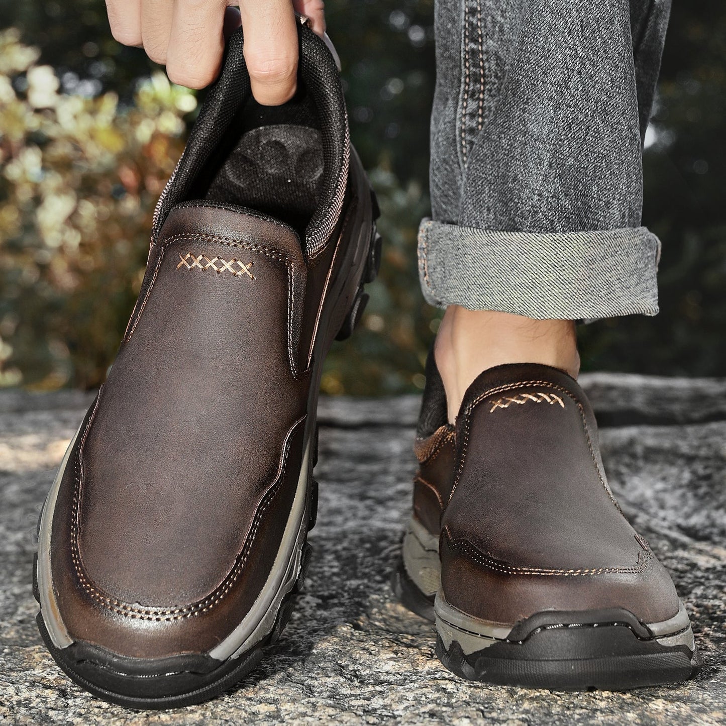 Men's Slip-On Orthopedic Casual Boots for Comfort and Support
