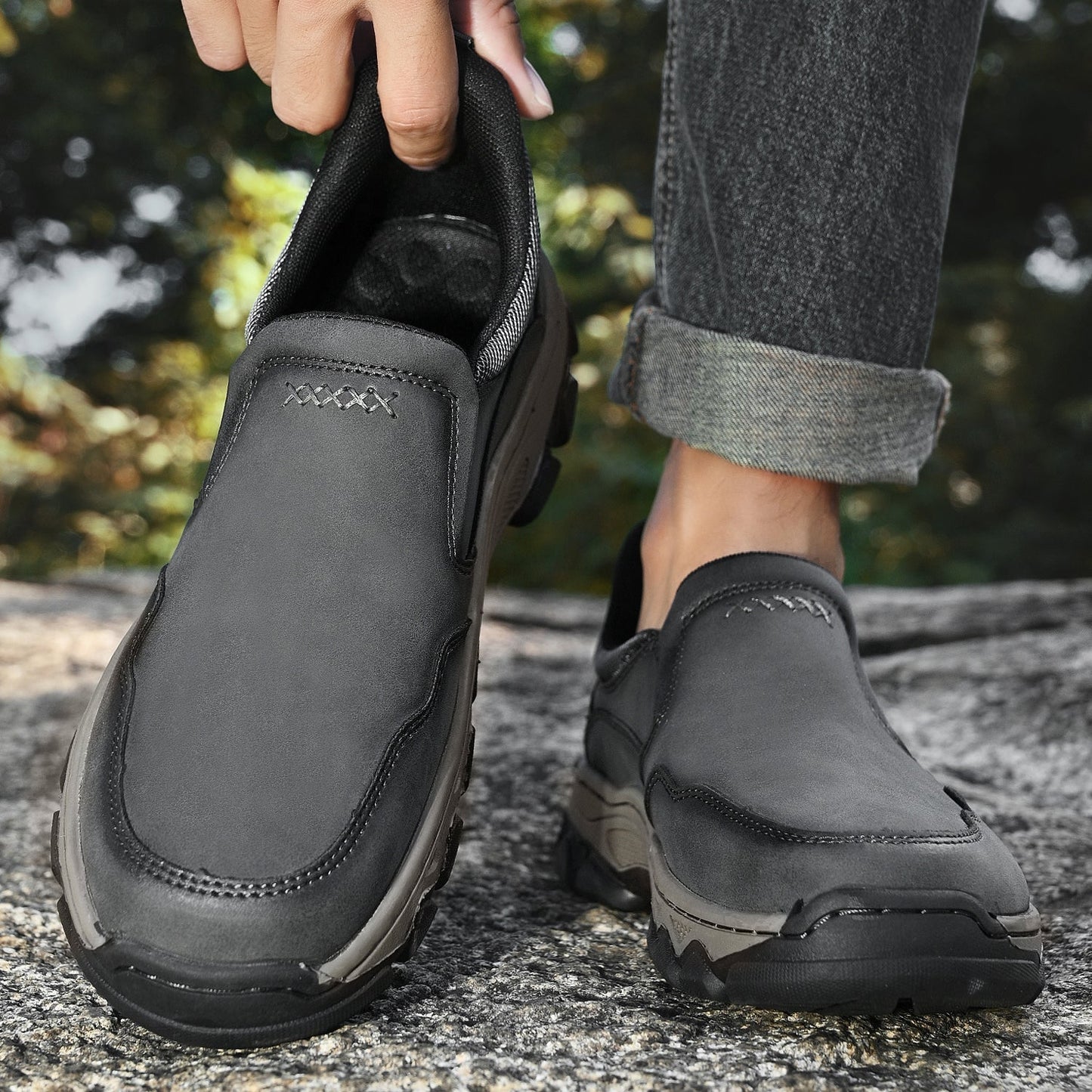 Men's Slip-On Orthopedic Casual Boots for Comfort and Support