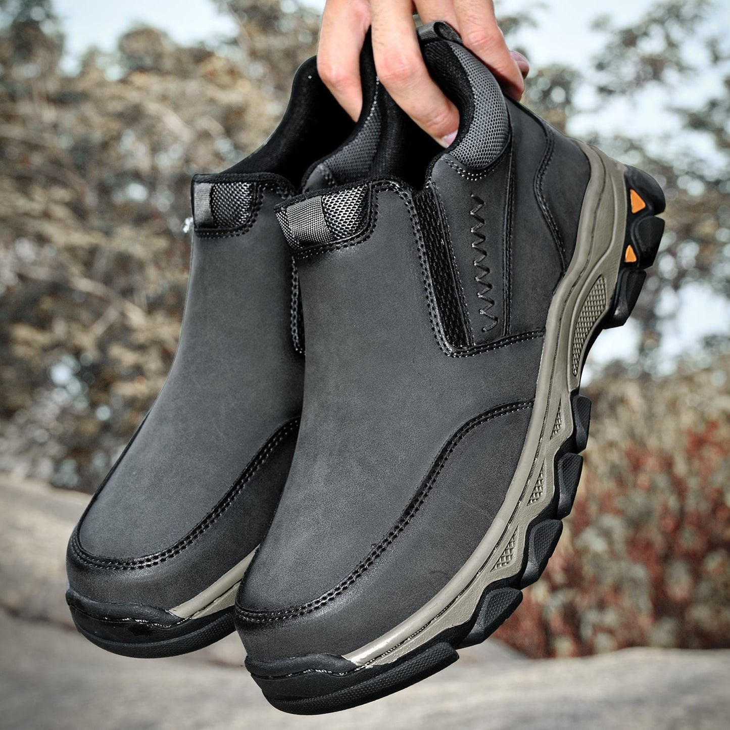Men's Slip-On Orthopedic Casual Boots for Comfort and Support