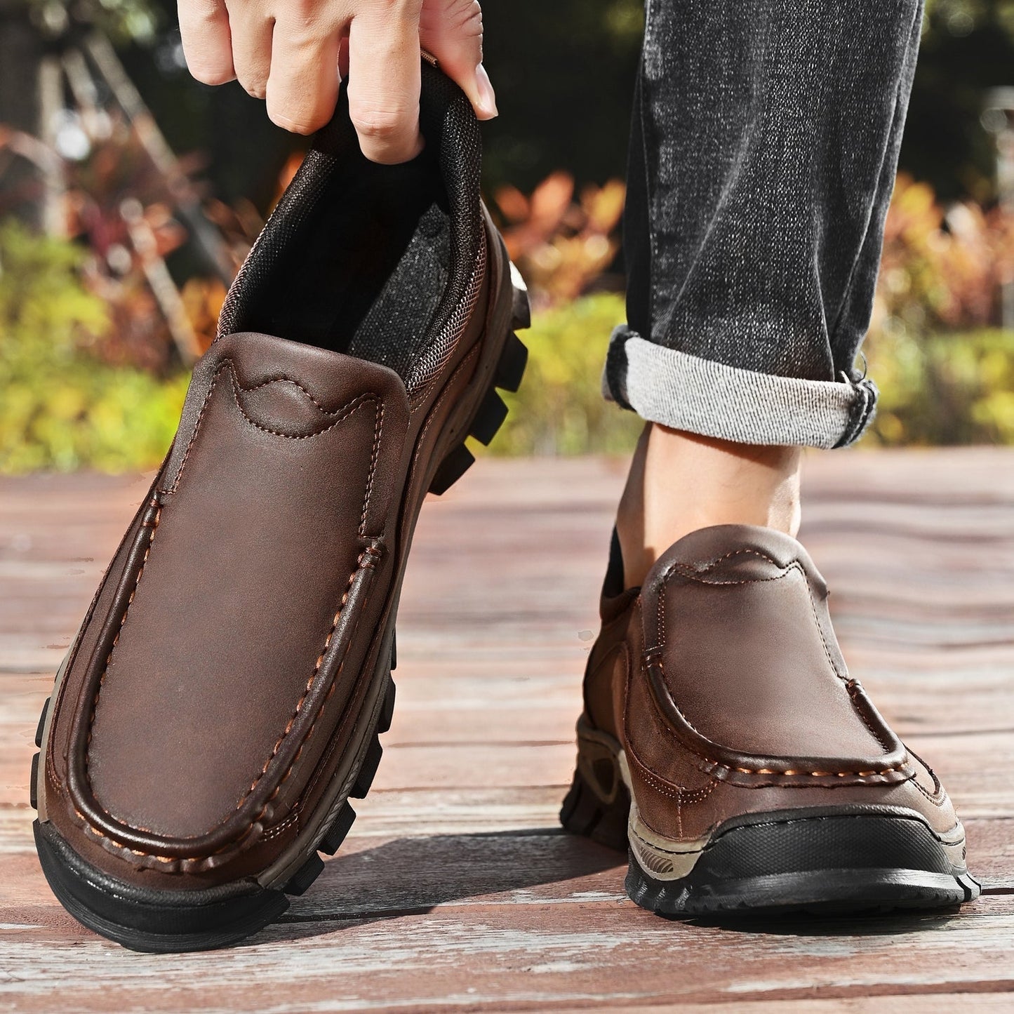 Men's Orthopedic Slip-On Walking Shoes for Comfort and Stability