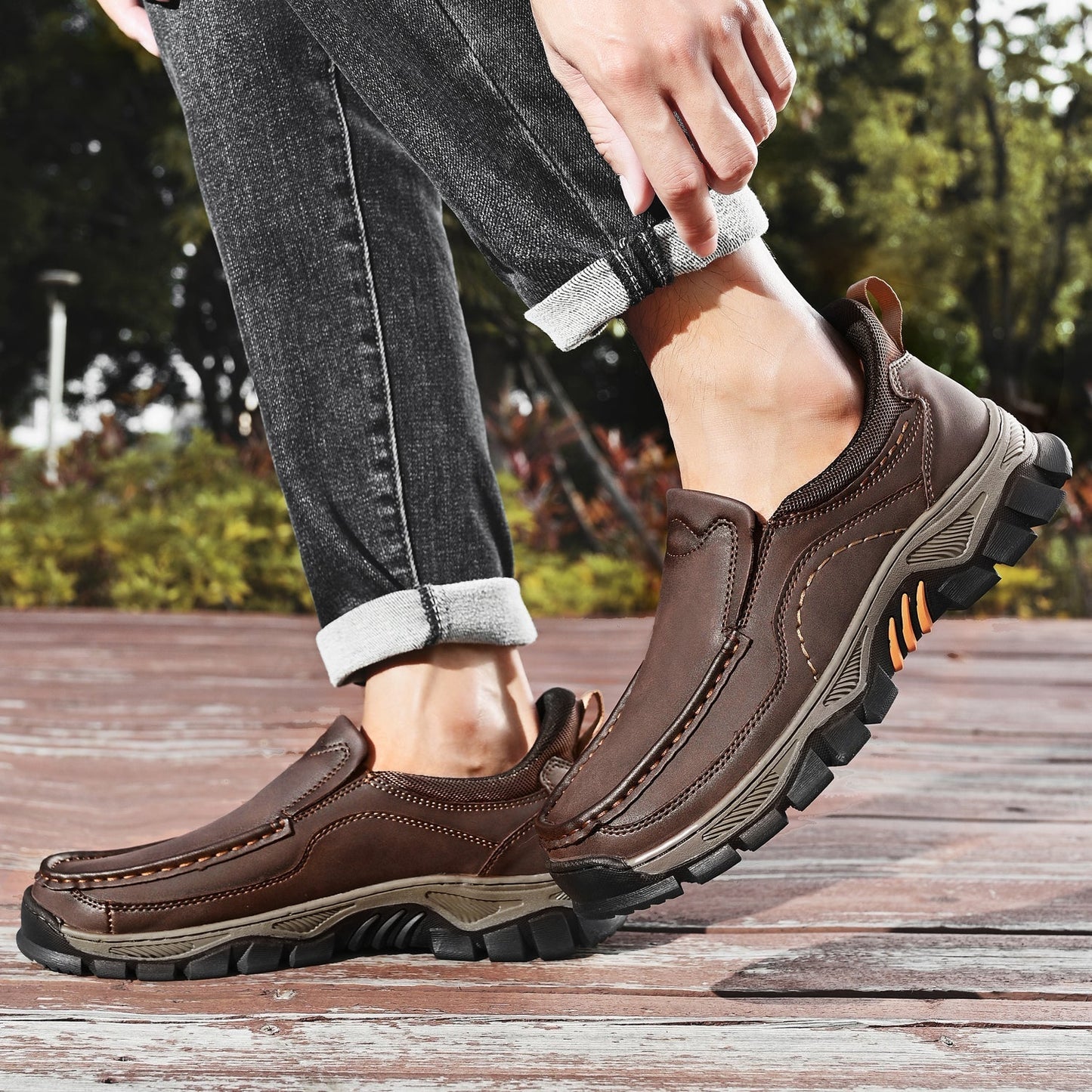 Men's Orthopedic Slip-On Walking Shoes for Comfort and Stability