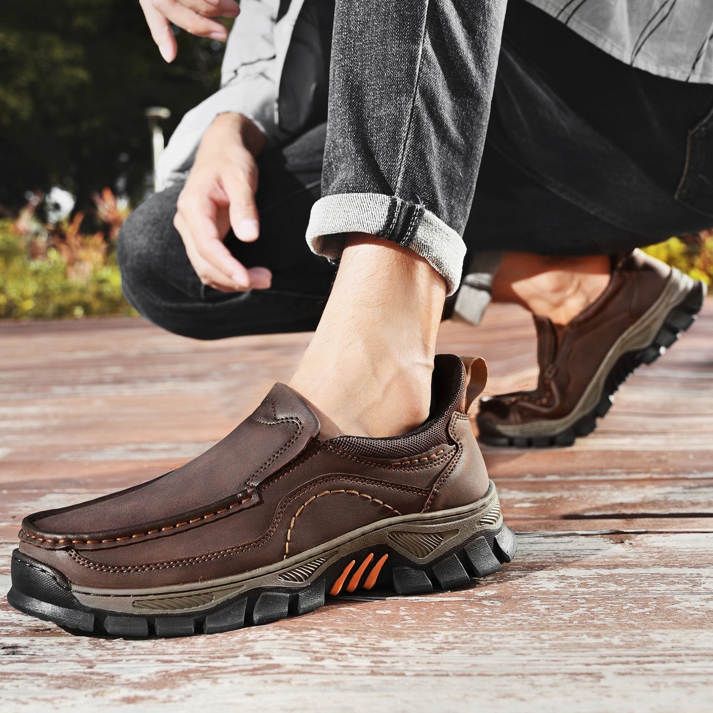 Men's Orthopedic Slip-On Walking Shoes for Comfort and Stability