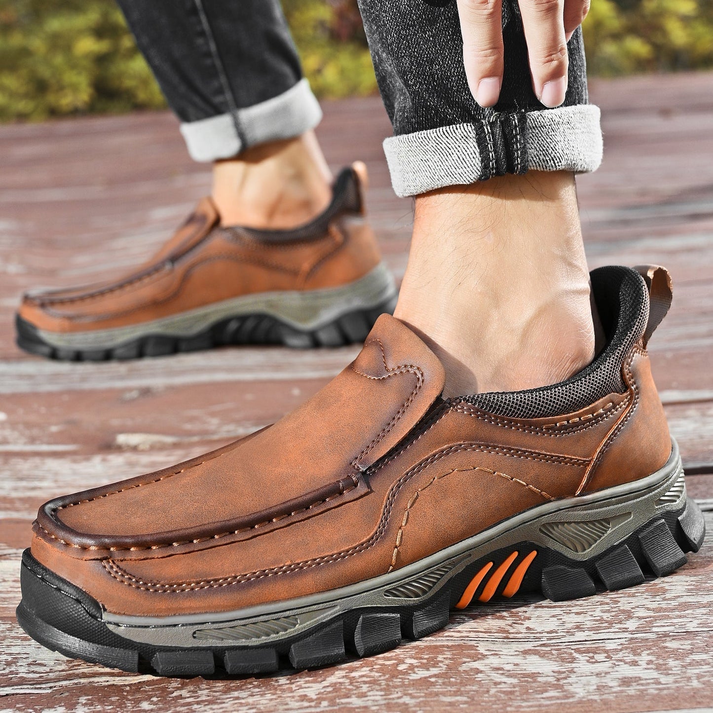 Men's Orthopedic Slip-On Walking Shoes for Comfort and Stability