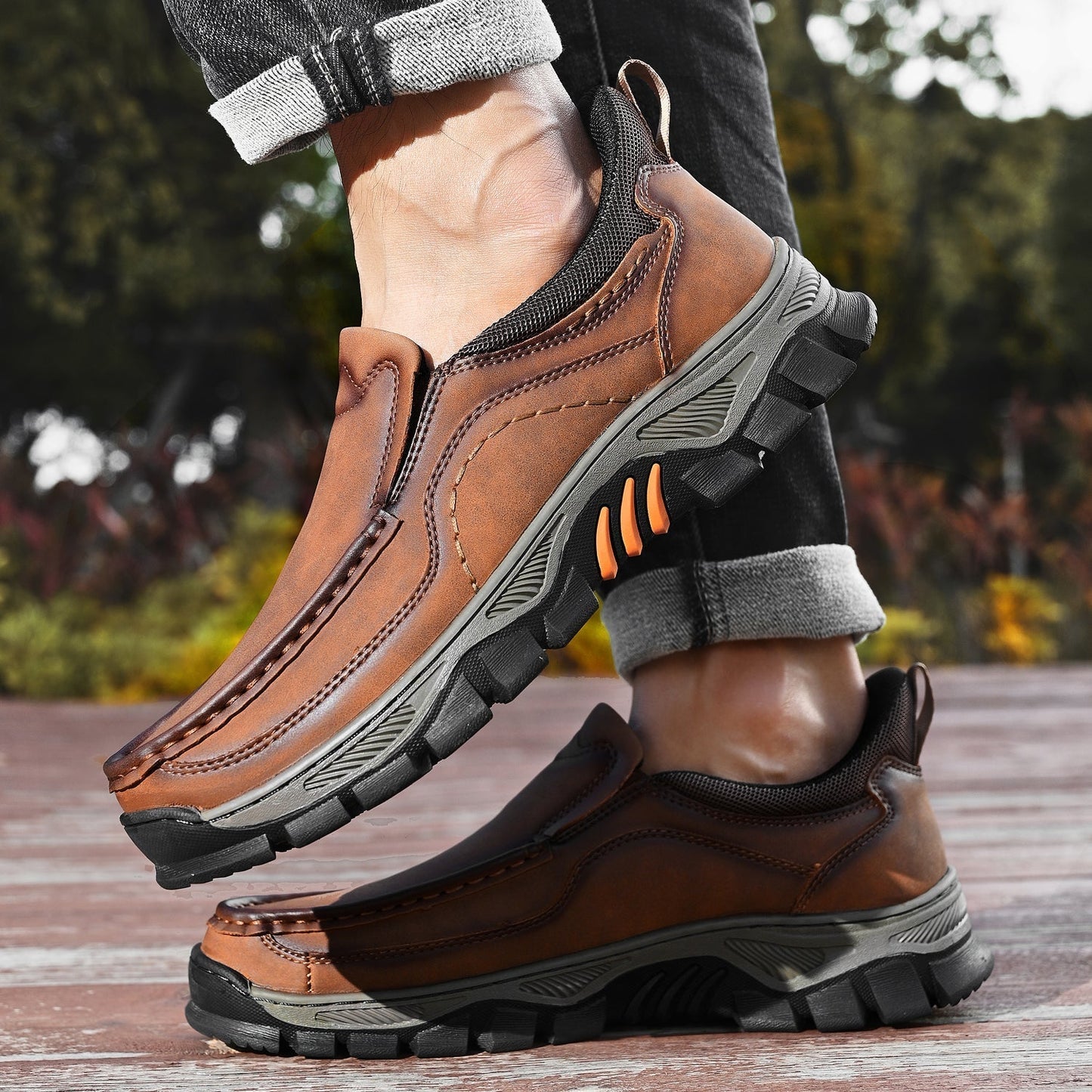 Men's Orthopedic Slip-On Walking Shoes for Comfort and Stability