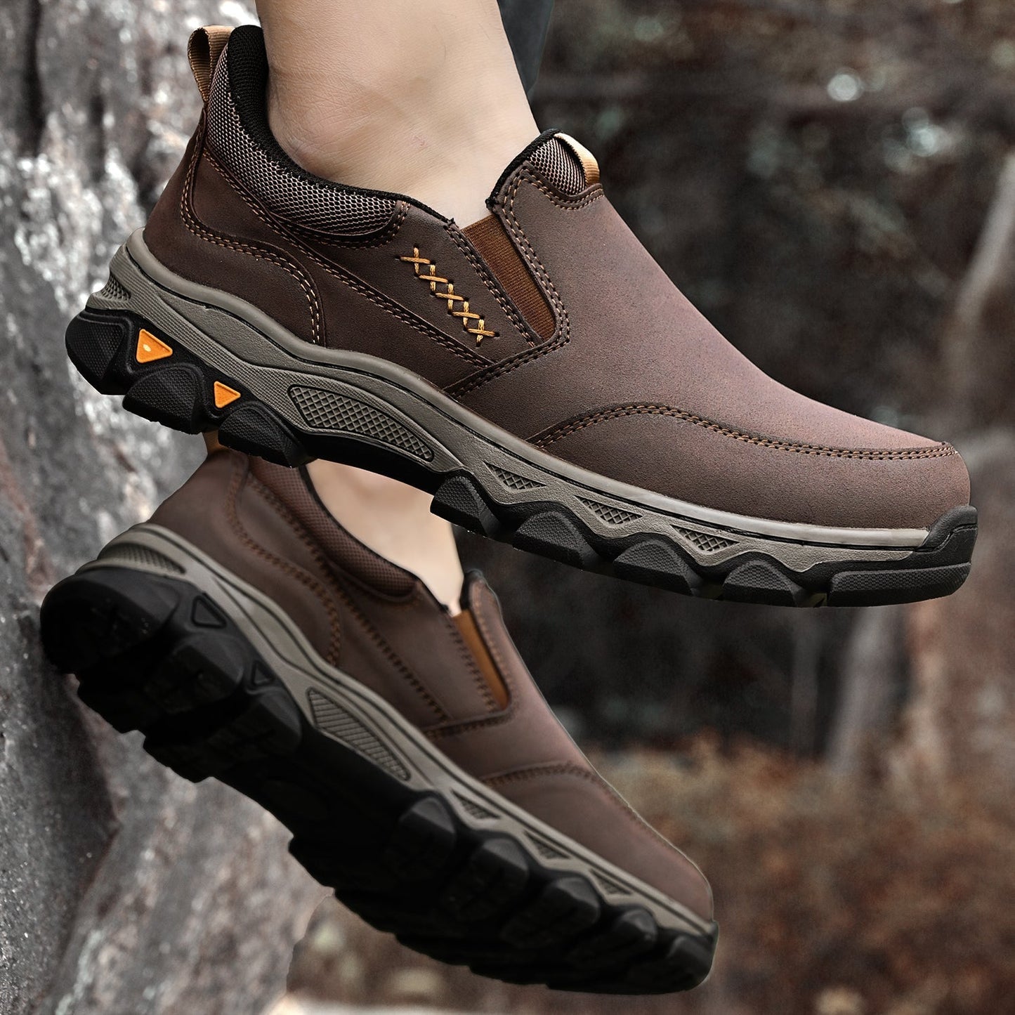 Men's Orthopedic Slip-On Walking Shoes for Comfort and Posture Correction