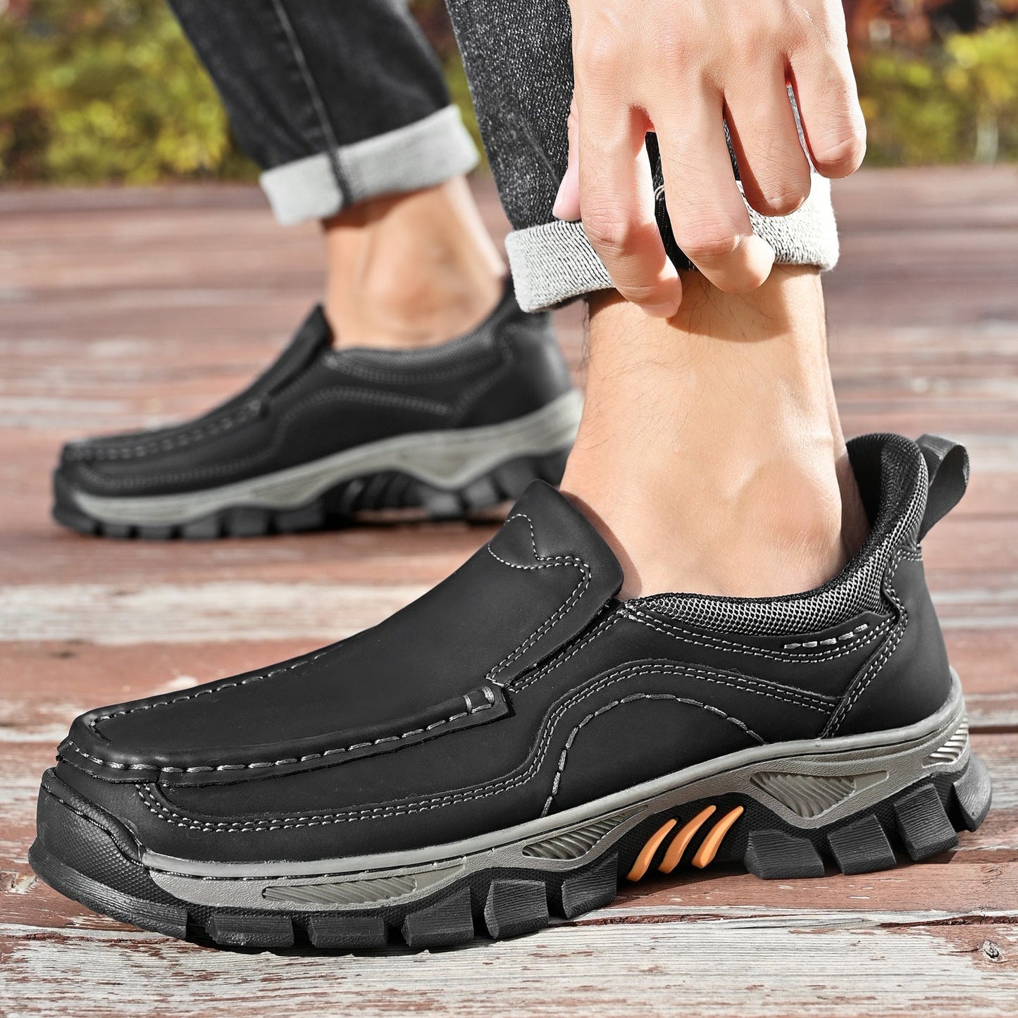 Men's Orthopedic Slip-On Walking Shoes for Comfort and Stability