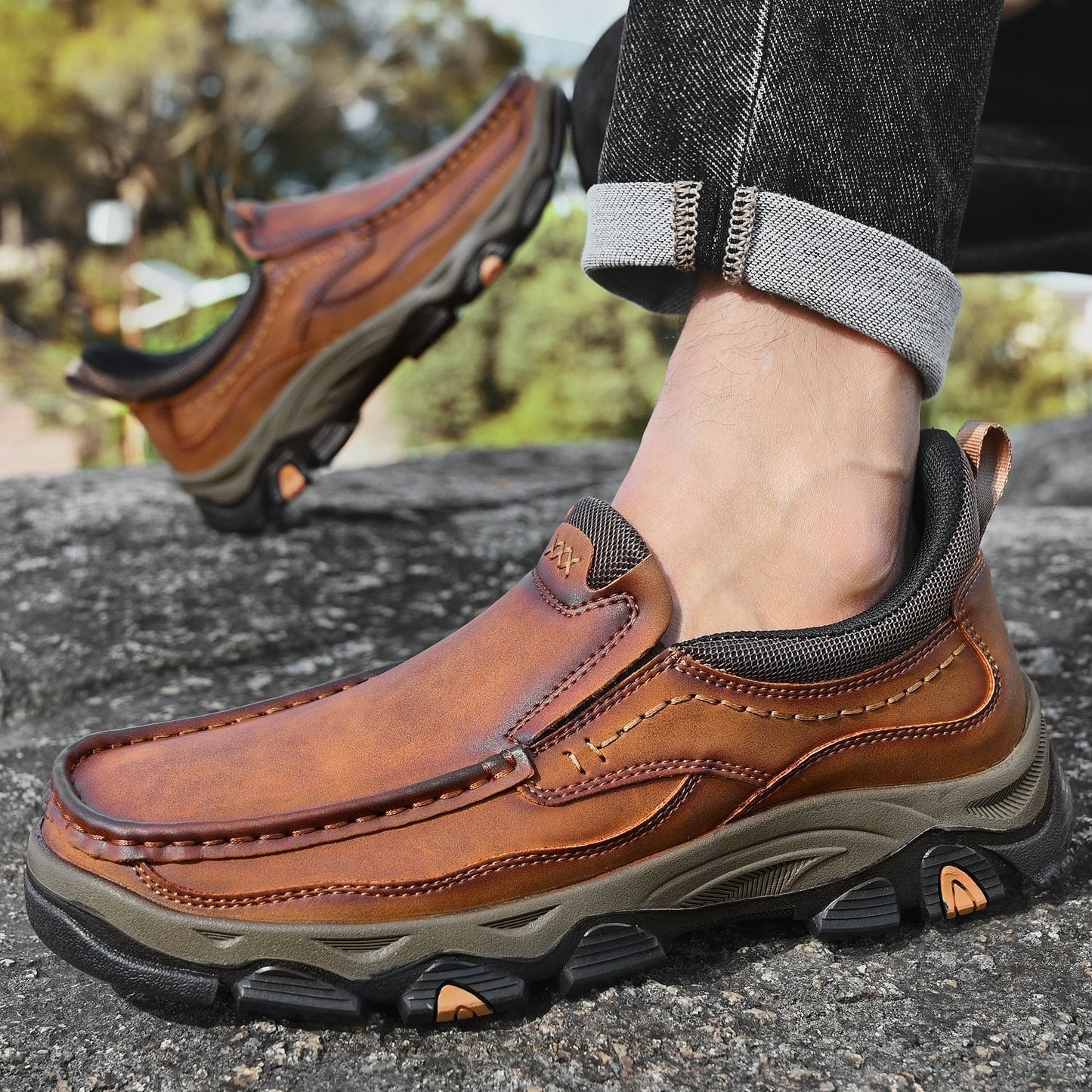 Men's Orthopedic Slip-On Walking Shoes for Comfort and Stability