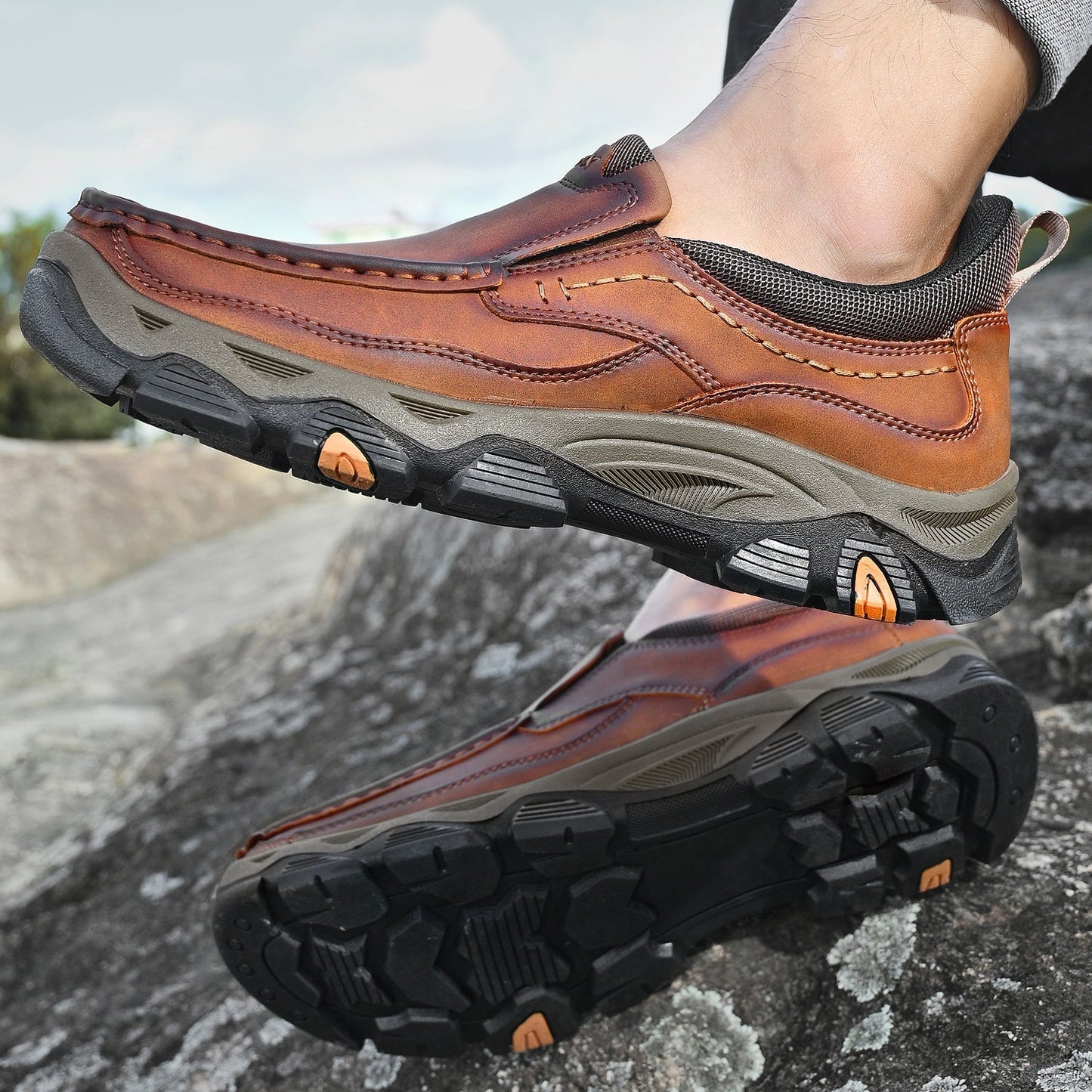 Men's Orthopedic Slip-On Walking Shoes for Comfort and Stability