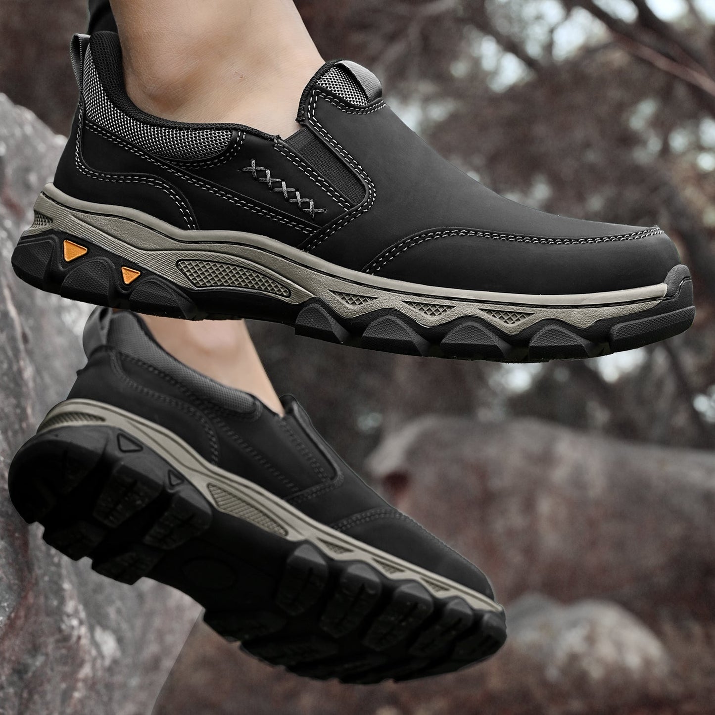 Men's Orthopedic Slip-On Walking Shoes for Comfort and Posture Correction