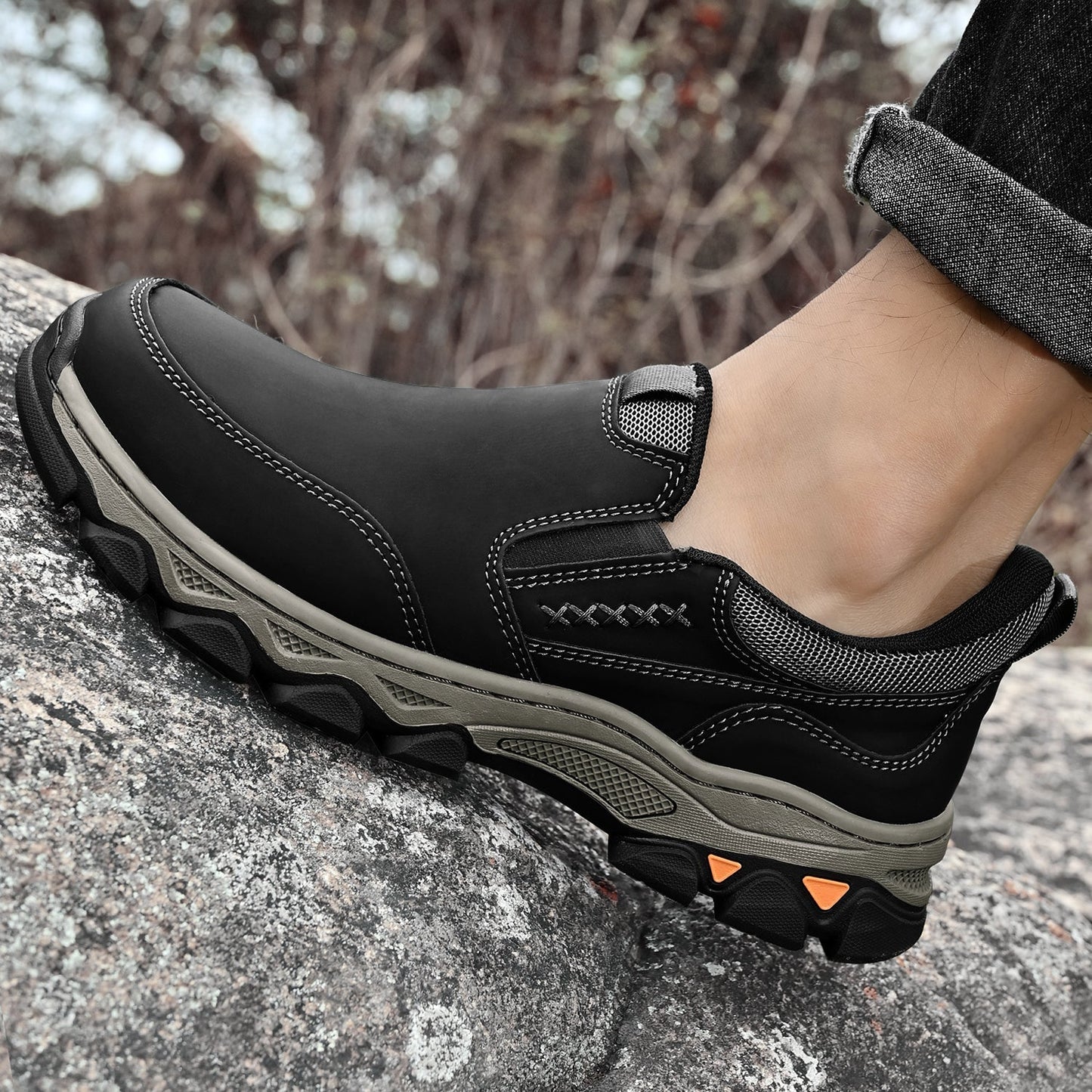 Men's Orthopedic Slip-On Walking Shoes for Comfort and Posture Correction