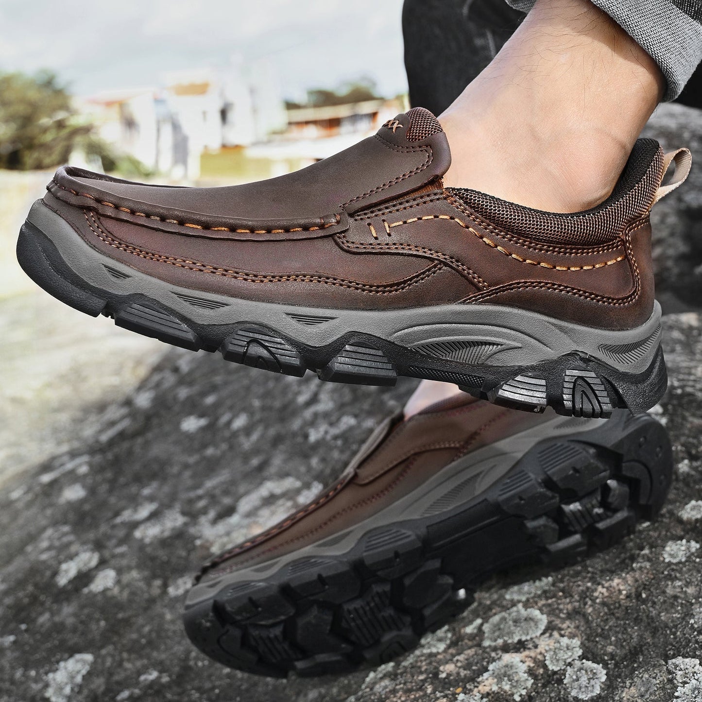 Men's Orthopedic Slip-On Walking Shoes for Comfort and Stability