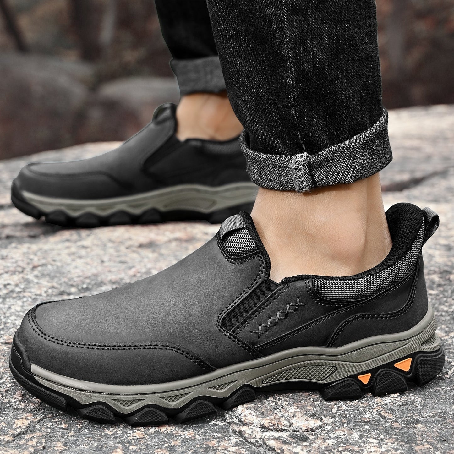 Men's Orthopedic Slip-On Walking Shoes for Comfort and Posture Correction