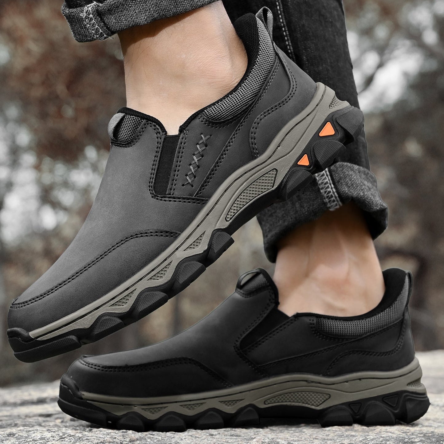 Men's Orthopedic Slip-On Walking Shoes for Comfort and Posture Correction