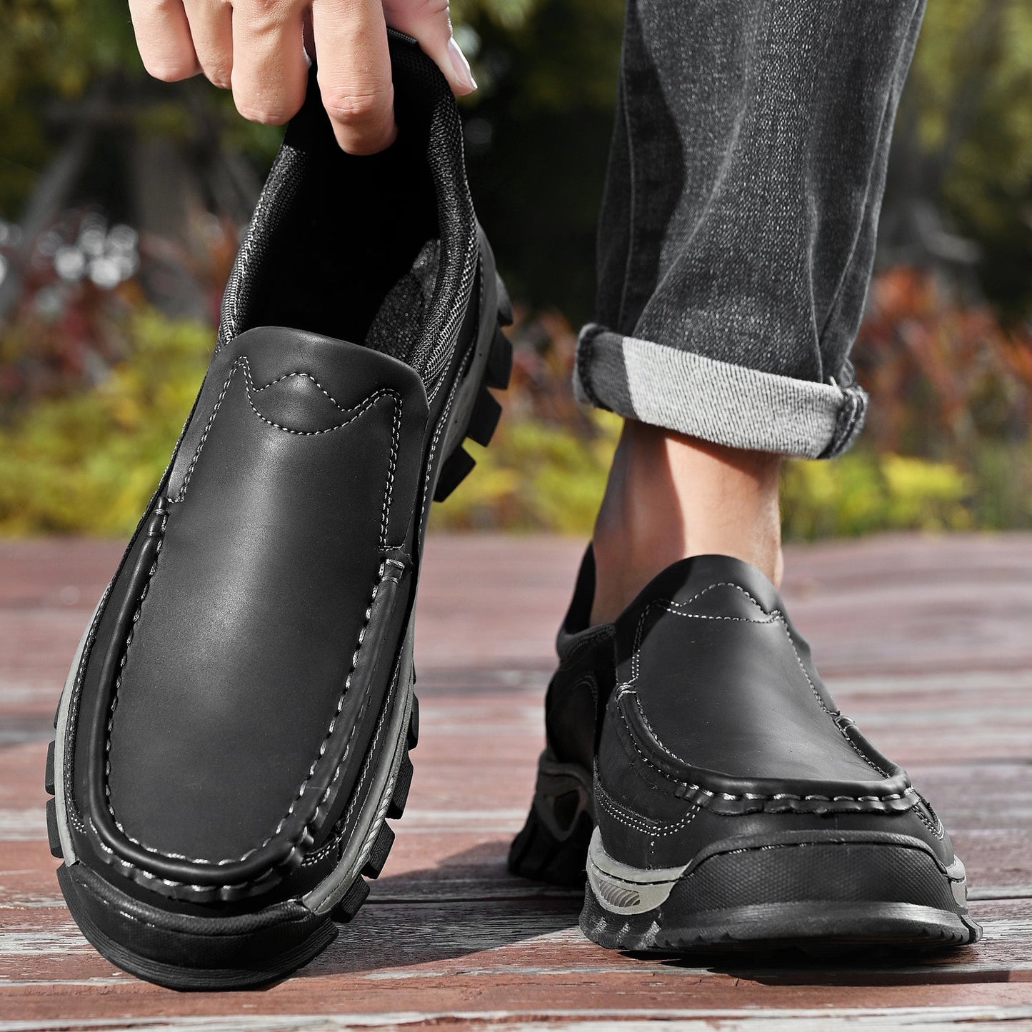 Men's Orthopedic Slip-On Walking Shoes for Comfort and Stability