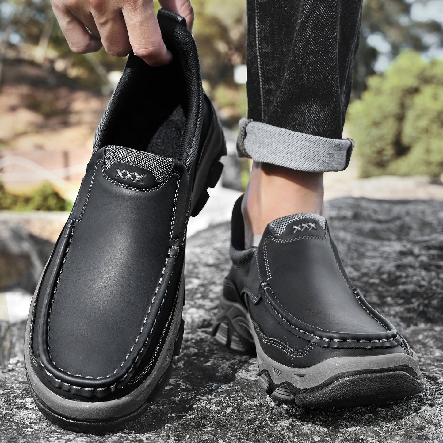 Men's Orthopedic Slip-On Walking Shoes for Comfort and Stability