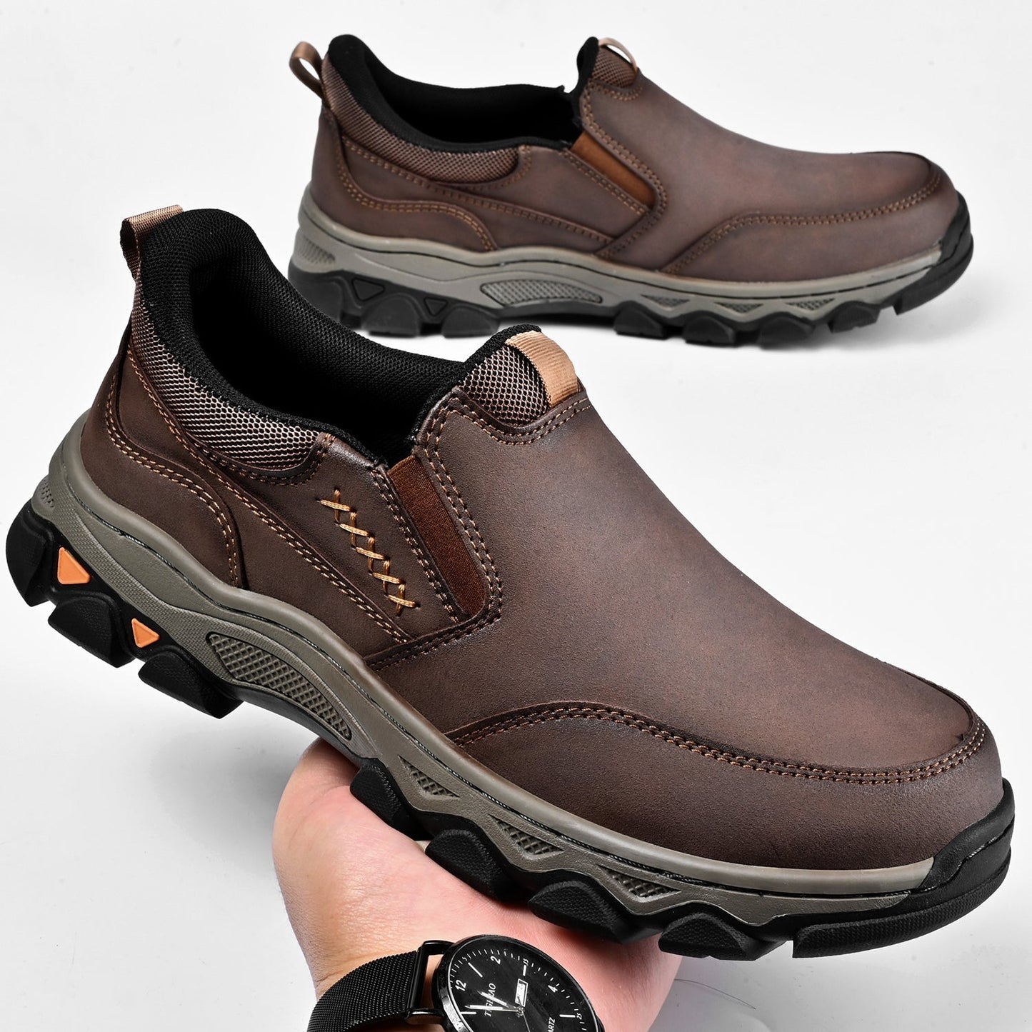 Men's Orthopedic Slip-On Walking Shoes for Comfort and Posture Correction