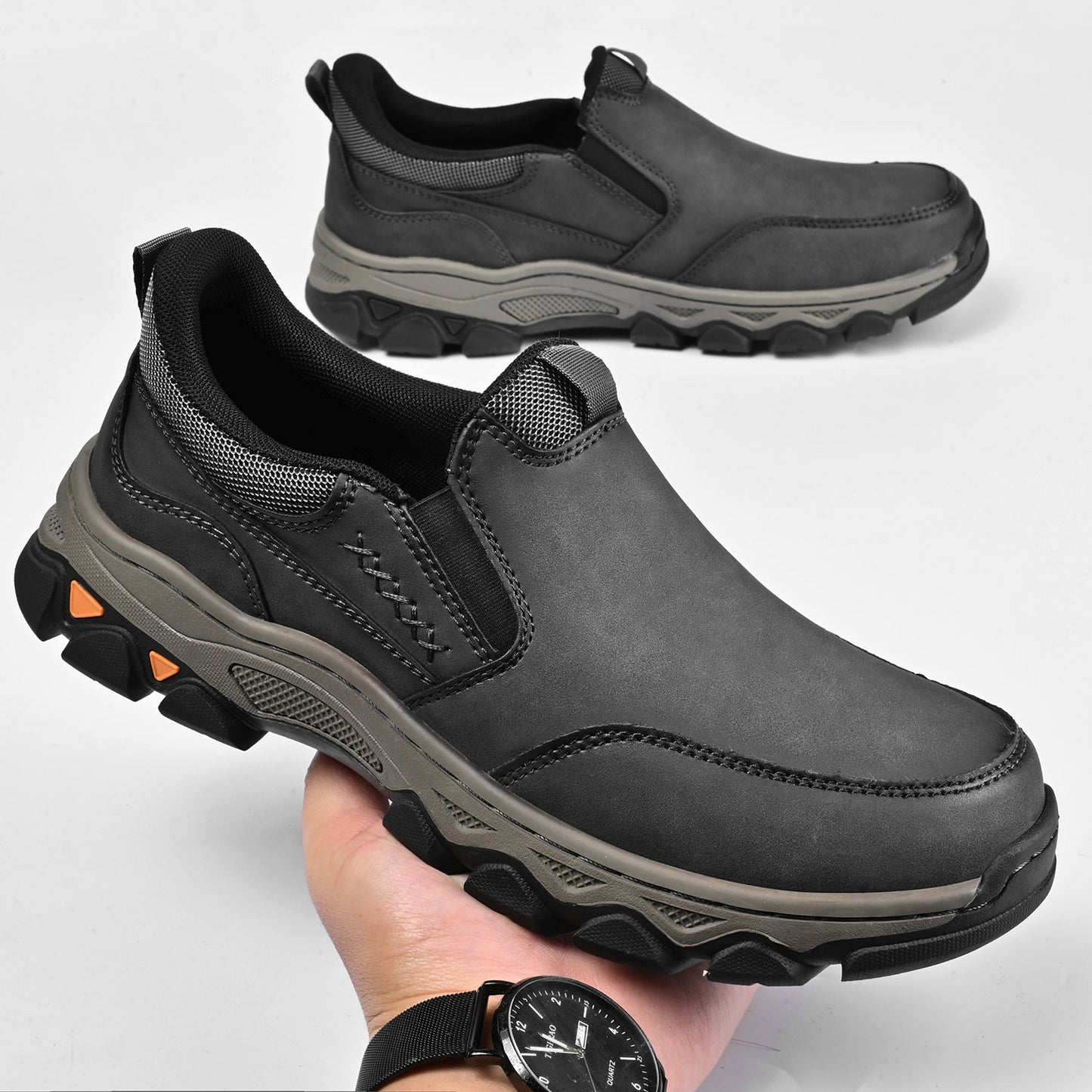 Men's Orthopedic Slip-On Walking Shoes for Comfort and Posture Correction