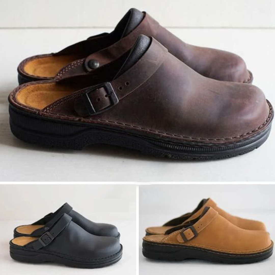 Men's Orthopedic Comfort Clogs with Non-Slip Sole and Knee Support