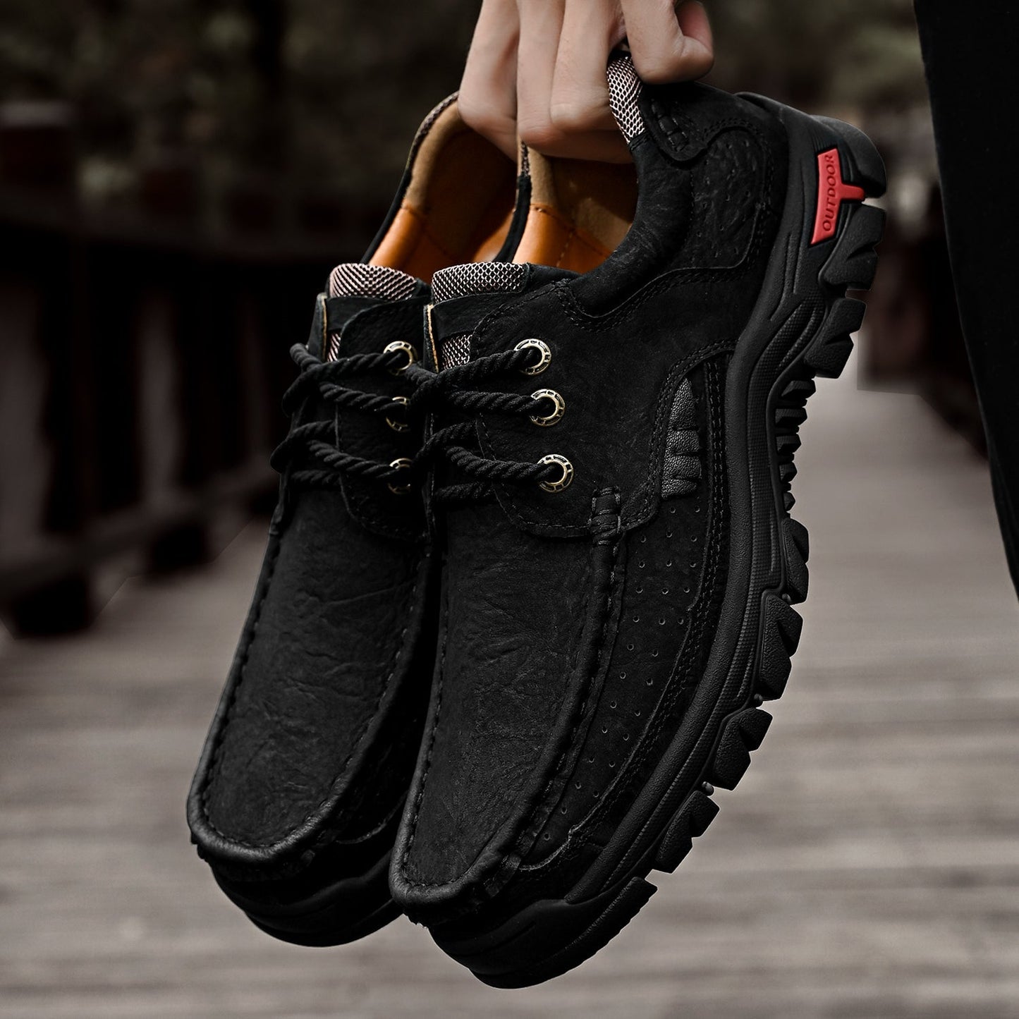 Men's Orthopedic Comfort Lace-Up Boots with Enhanced Traction and Pain Relief