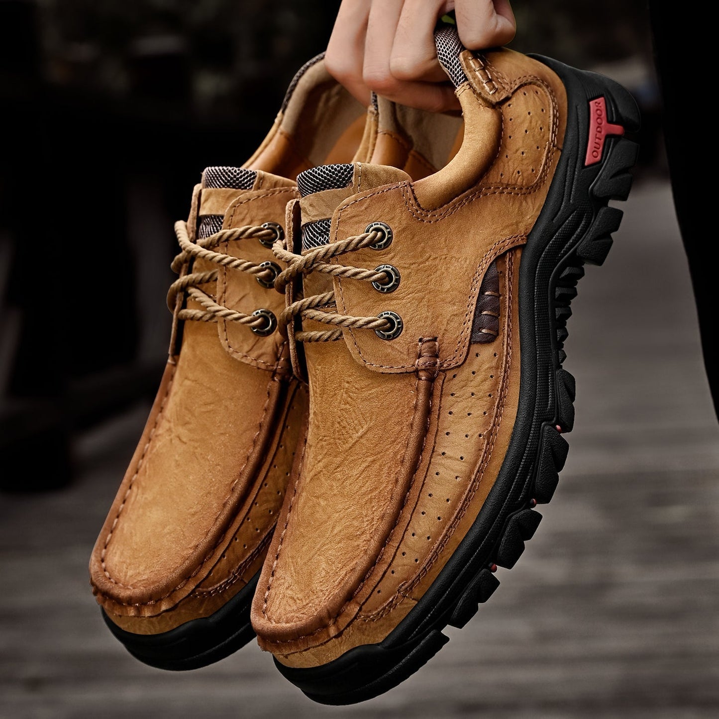Men's Orthopedic Comfort Lace-Up Boots with Enhanced Traction and Pain Relief
