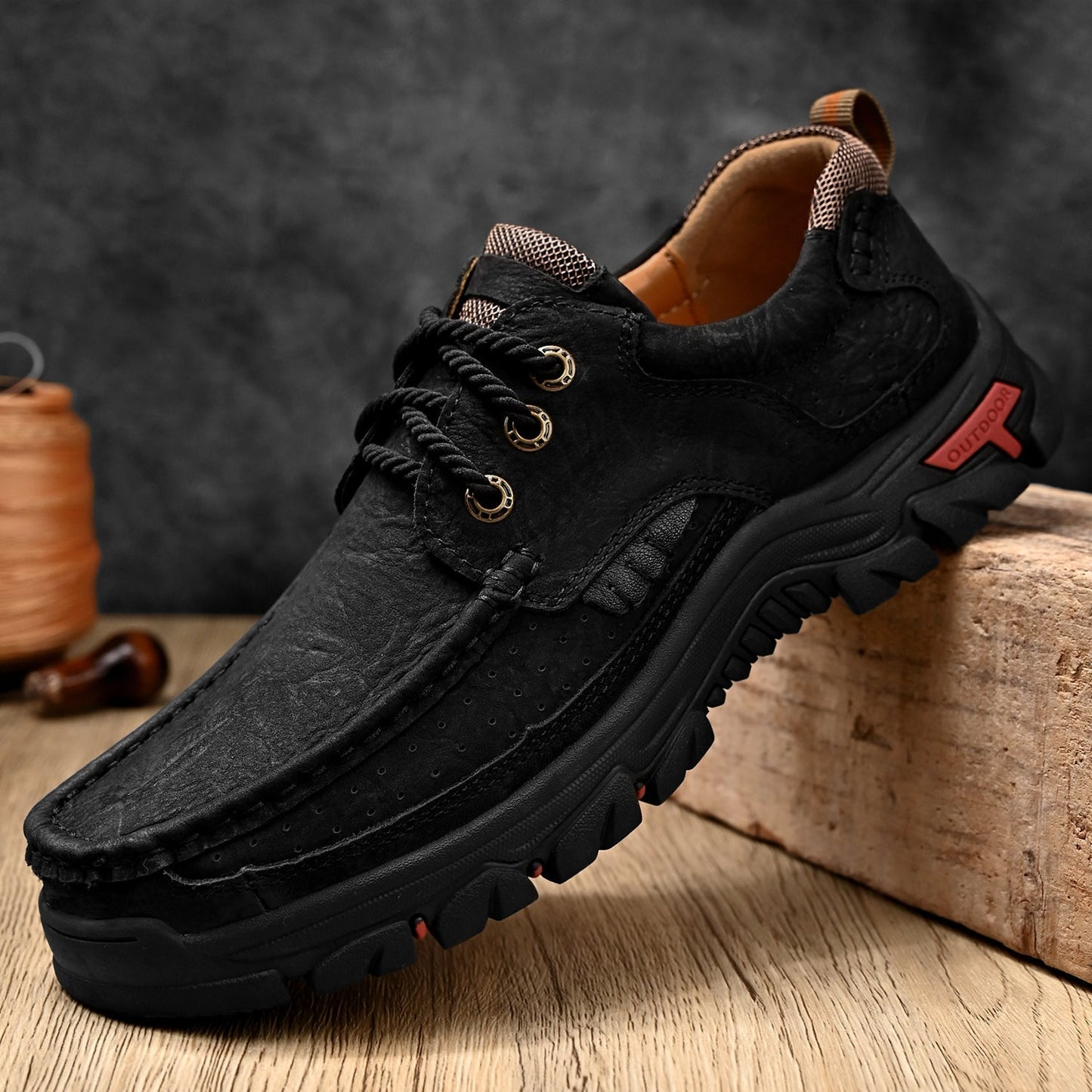 Men's Orthopedic Comfort Lace-Up Boots with Enhanced Traction and Pain Relief