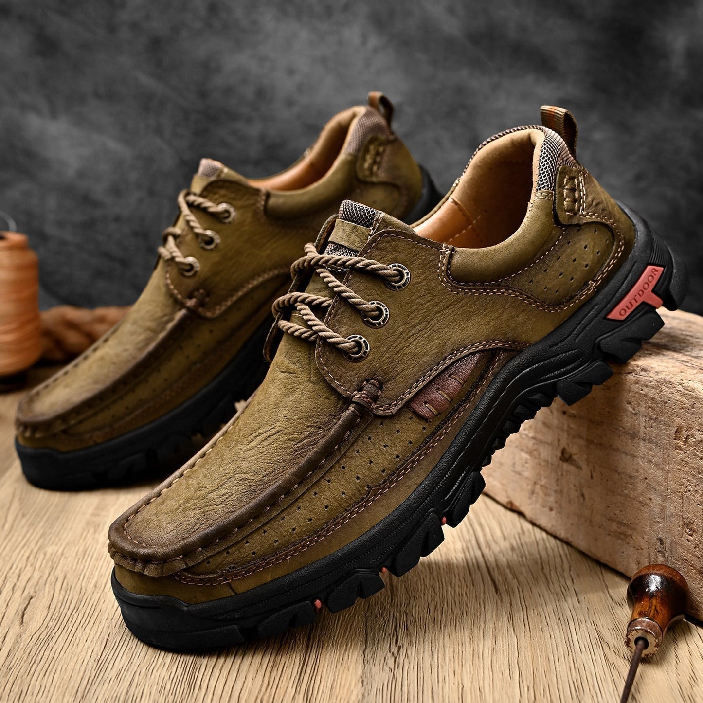 Men's Orthopedic Comfort Lace-Up Boots with Enhanced Traction and Pain Relief