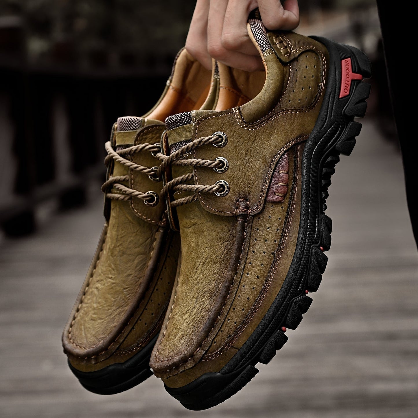 Men's Orthopedic Comfort Lace-Up Boots with Enhanced Traction and Pain Relief