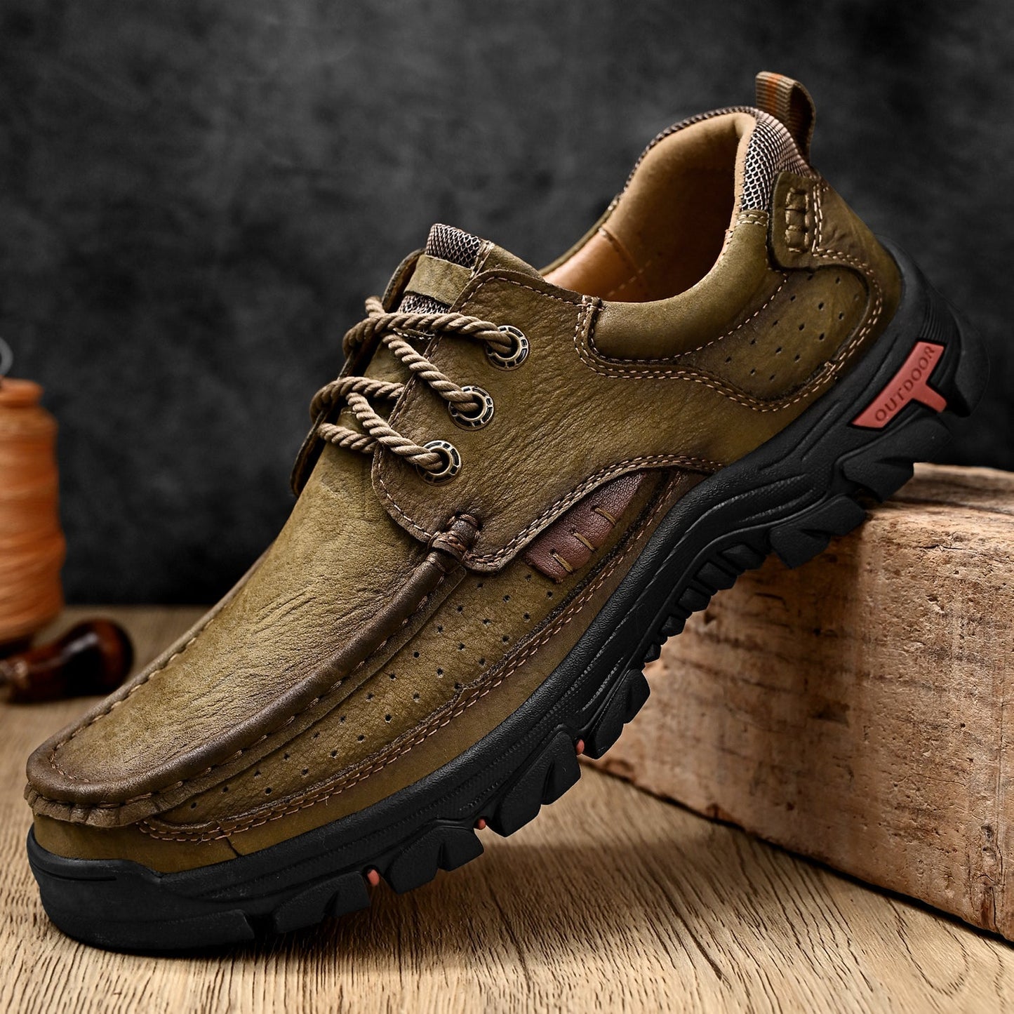 Men's Orthopedic Comfort Lace-Up Boots with Enhanced Traction and Pain Relief