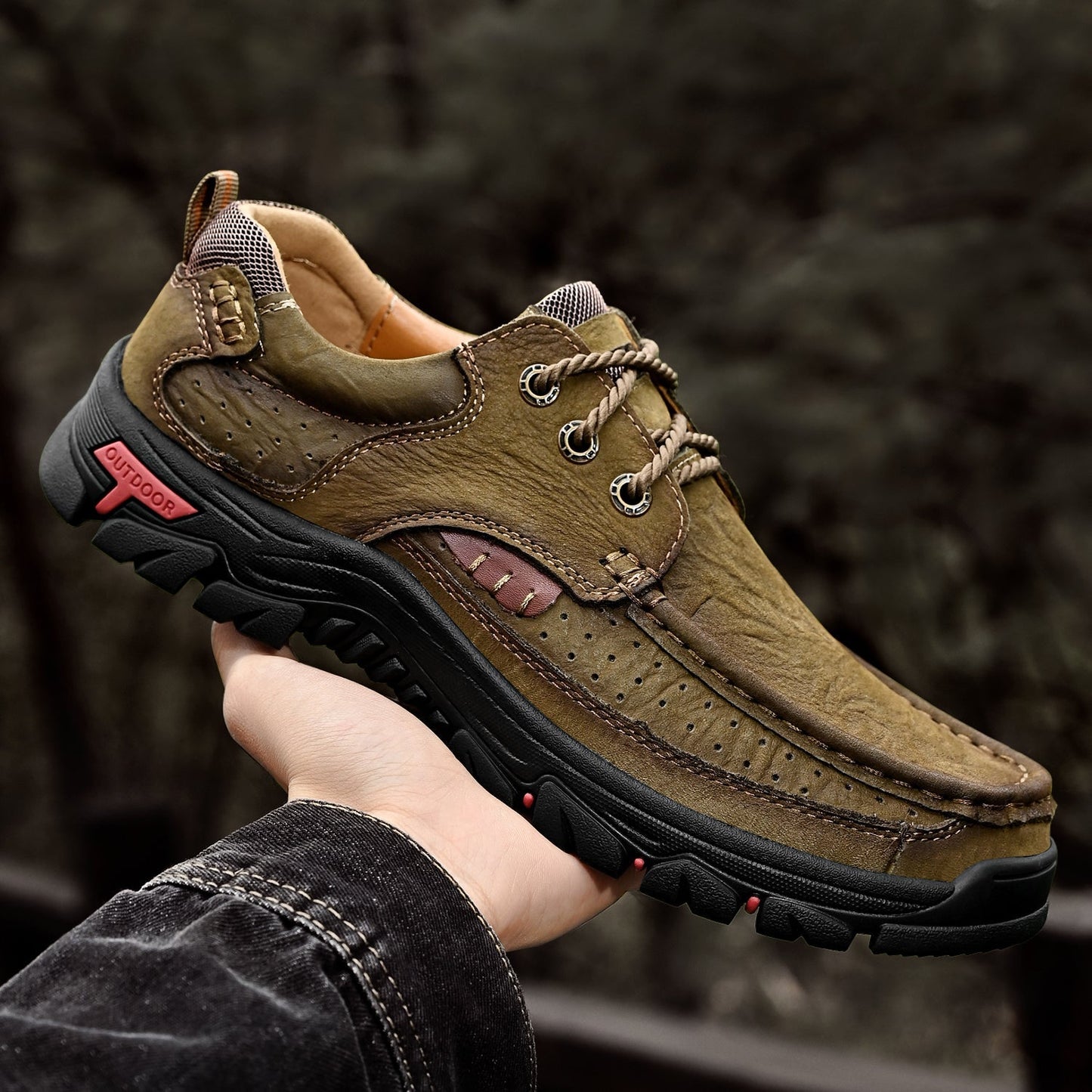 Men's Orthopedic Comfort Lace-Up Boots with Enhanced Traction and Pain Relief