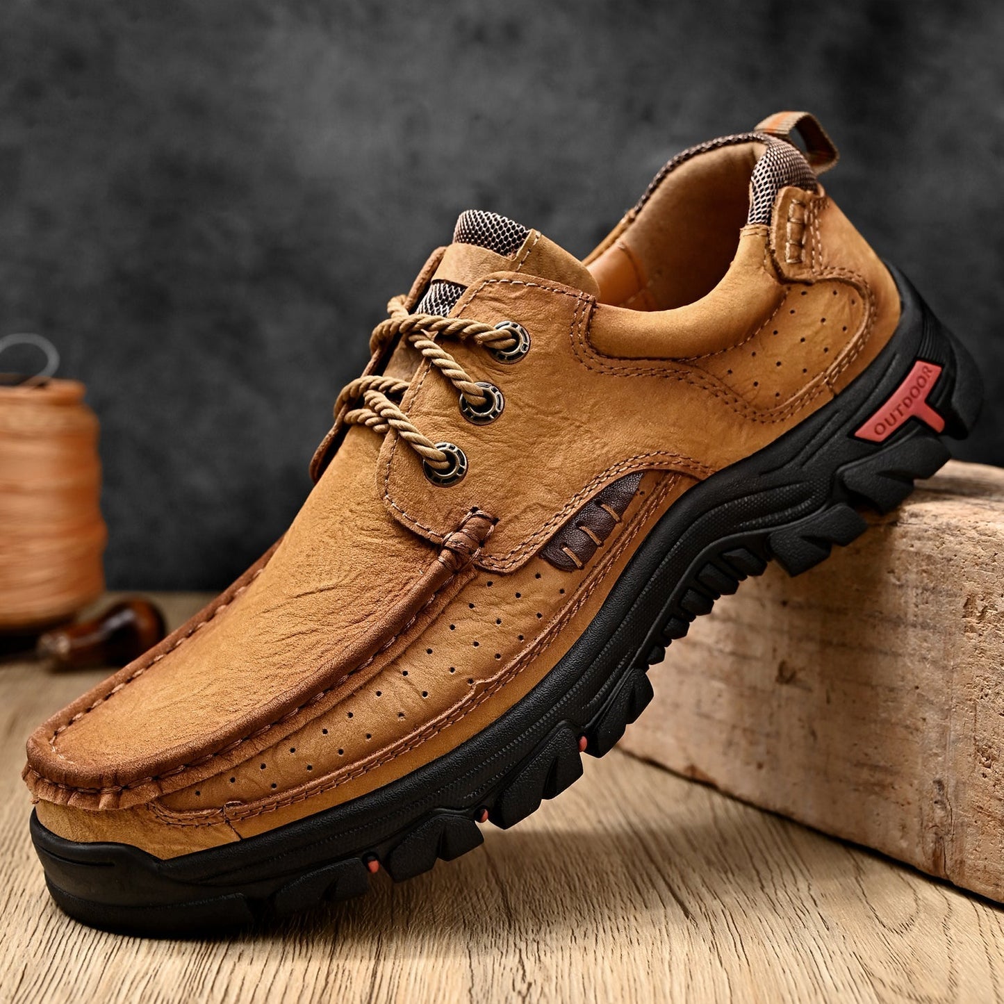 Men's Orthopedic Comfort Lace-Up Boots with Enhanced Traction and Pain Relief