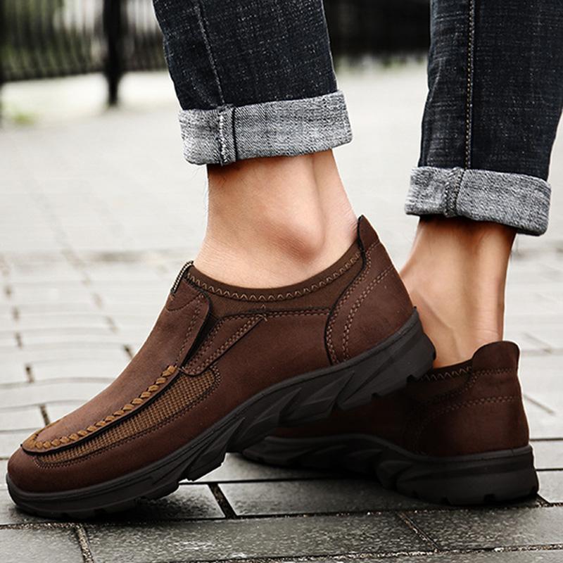 Men's Orthopedic Casual Walking Shoes with Slip-Resistant Sole and Breathable Upper