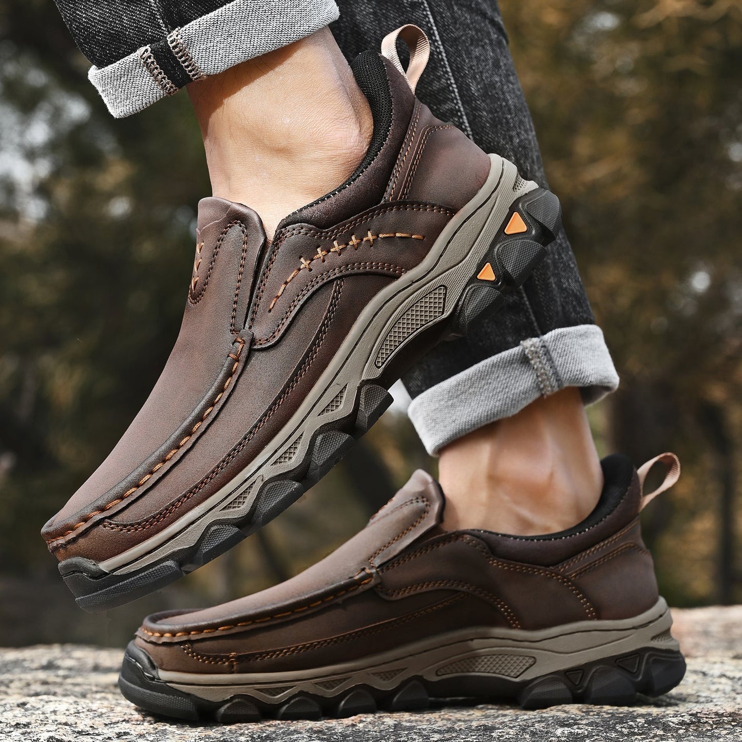 Men's Orthopedic Slip-On Walking Shoes with Posture Support