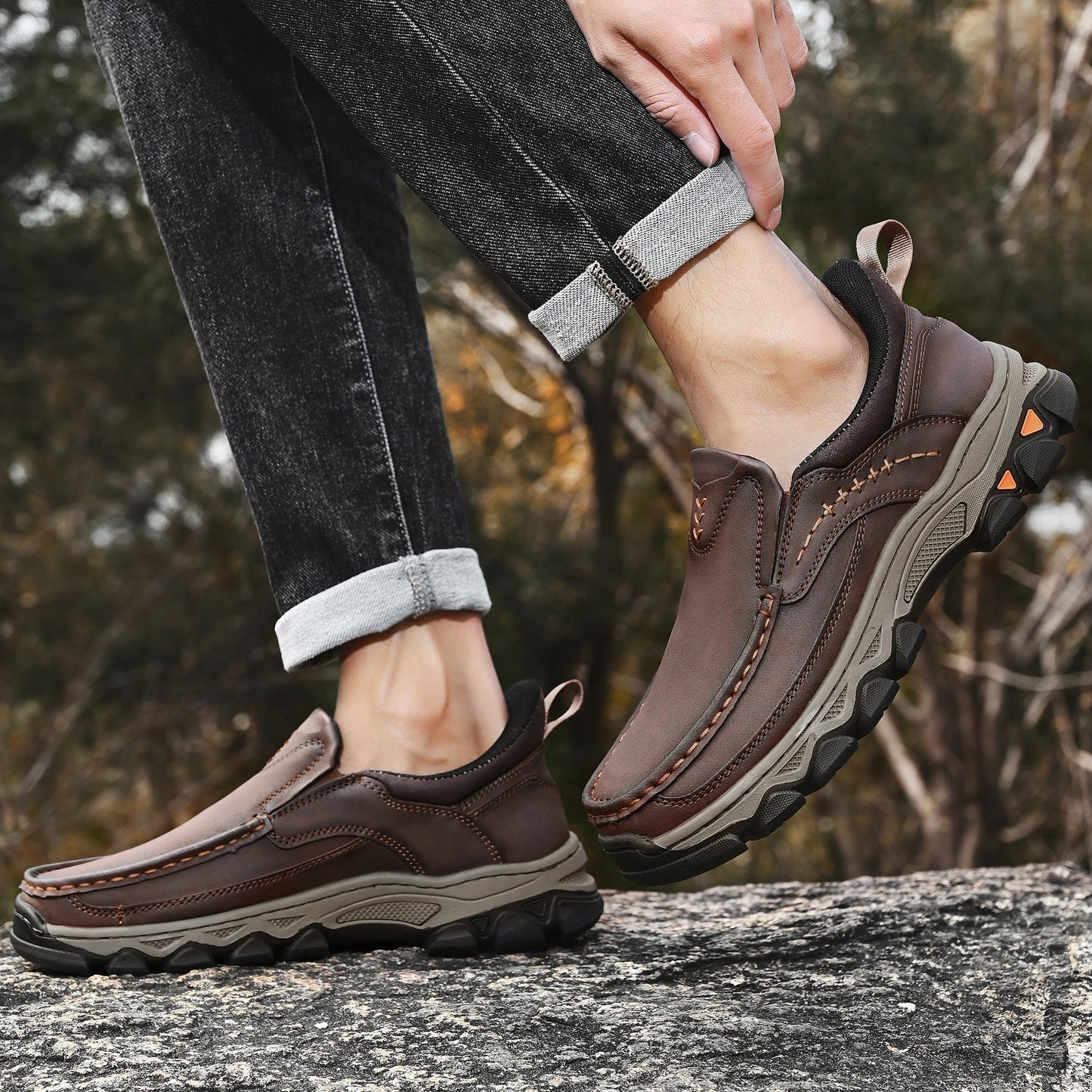Men's Orthopedic Slip-On Walking Shoes with Posture Support
