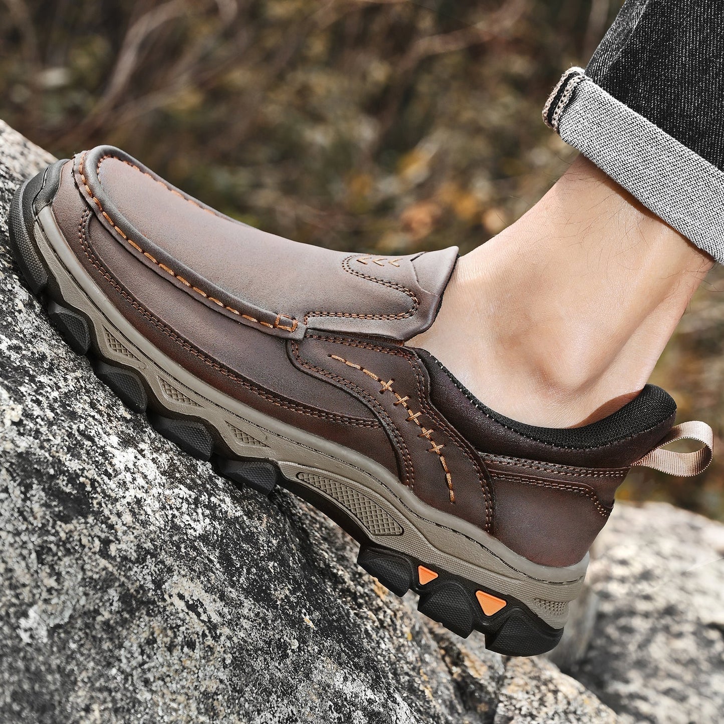 Men's Orthopedic Slip-On Walking Shoes with Posture Support