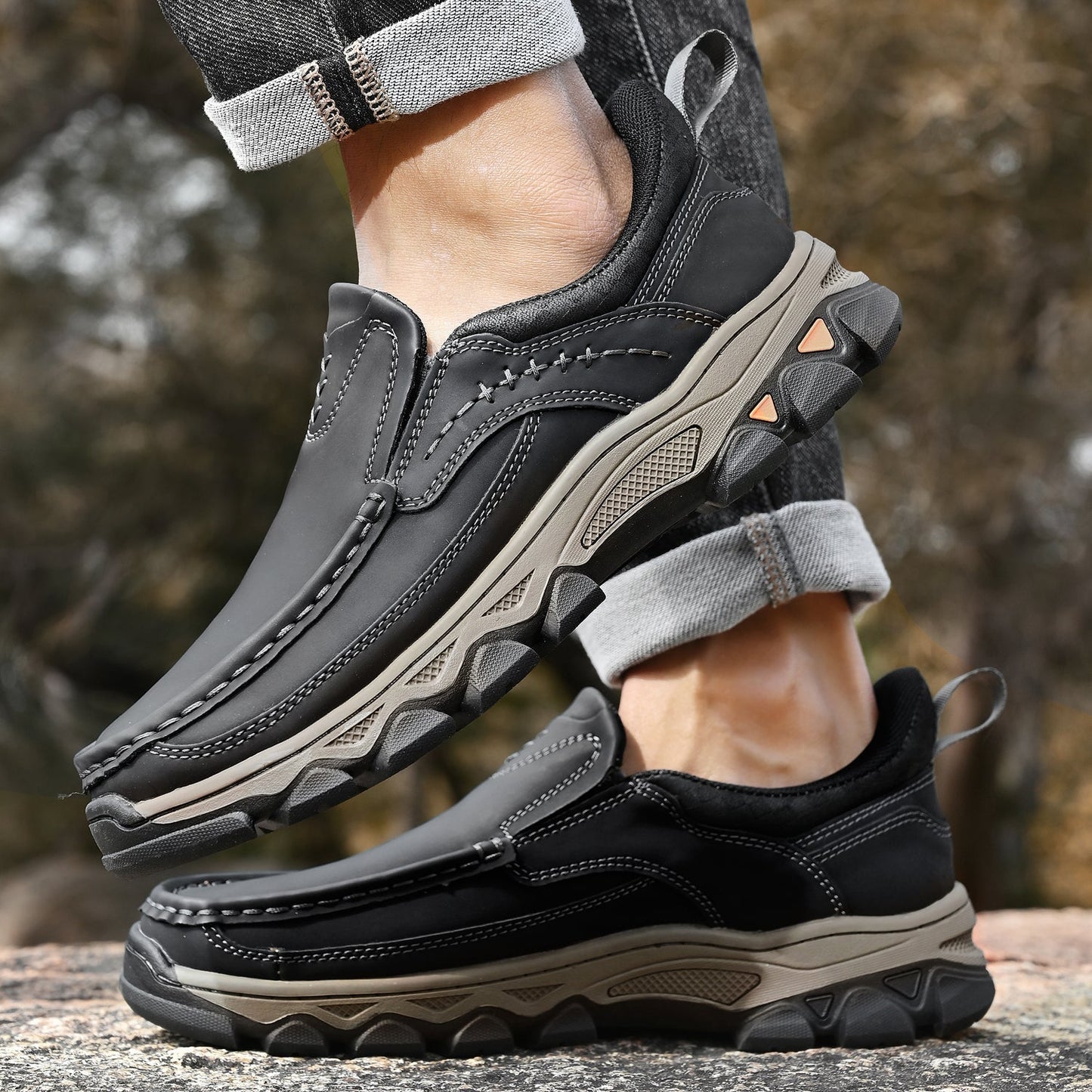 Men's Orthopedic Slip-On Walking Shoes with Posture Support
