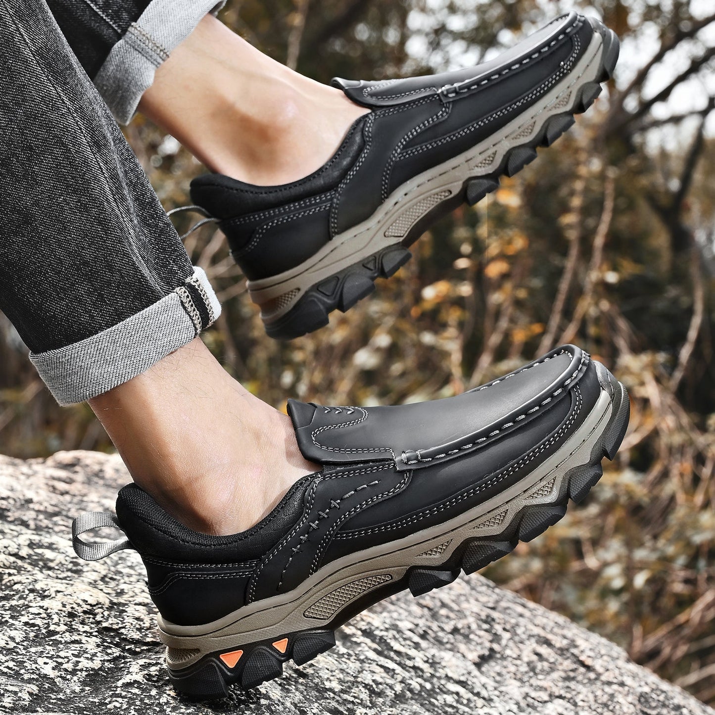 Men's Orthopedic Slip-On Walking Shoes with Posture Support