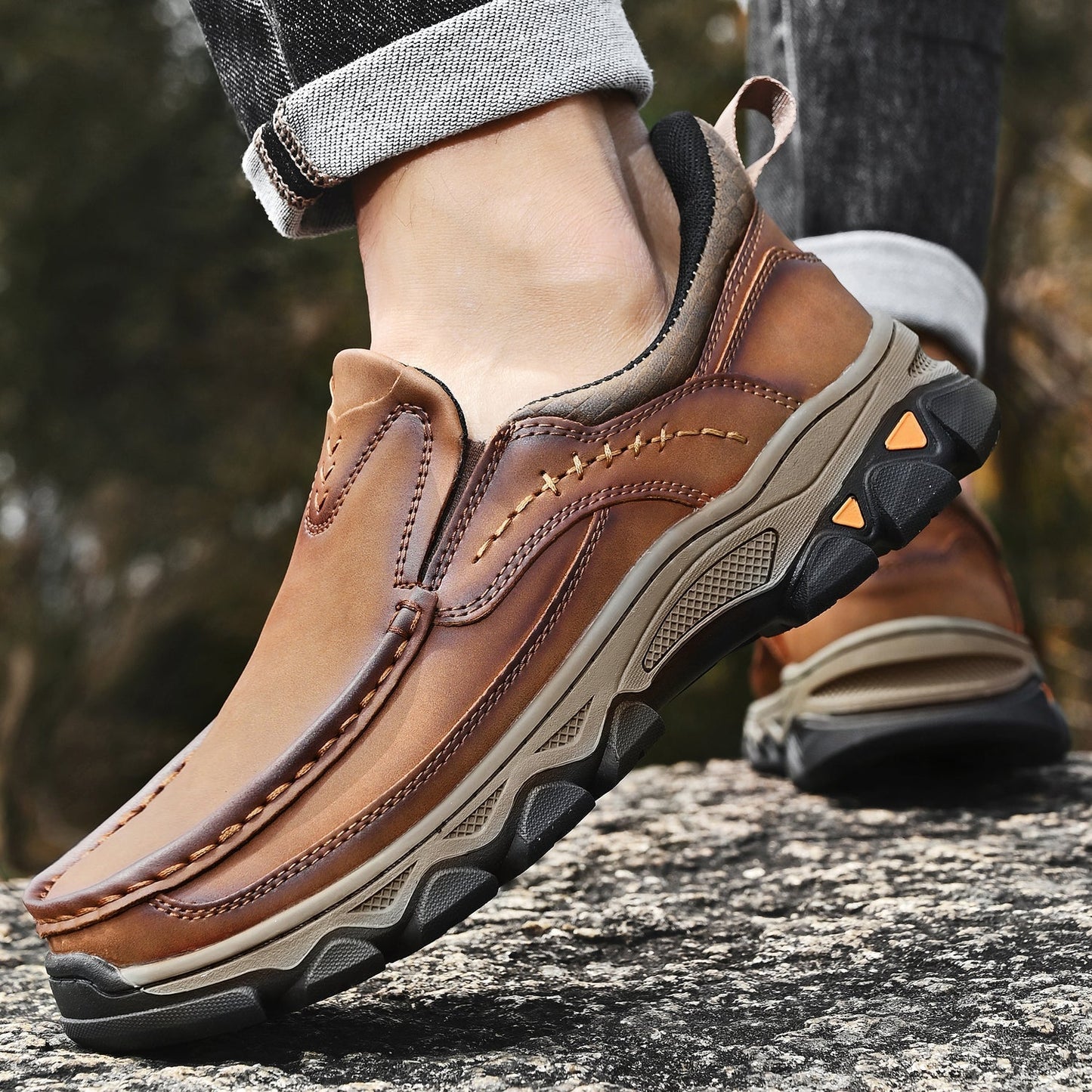 Men's Orthopedic Slip-On Walking Shoes with Posture Support