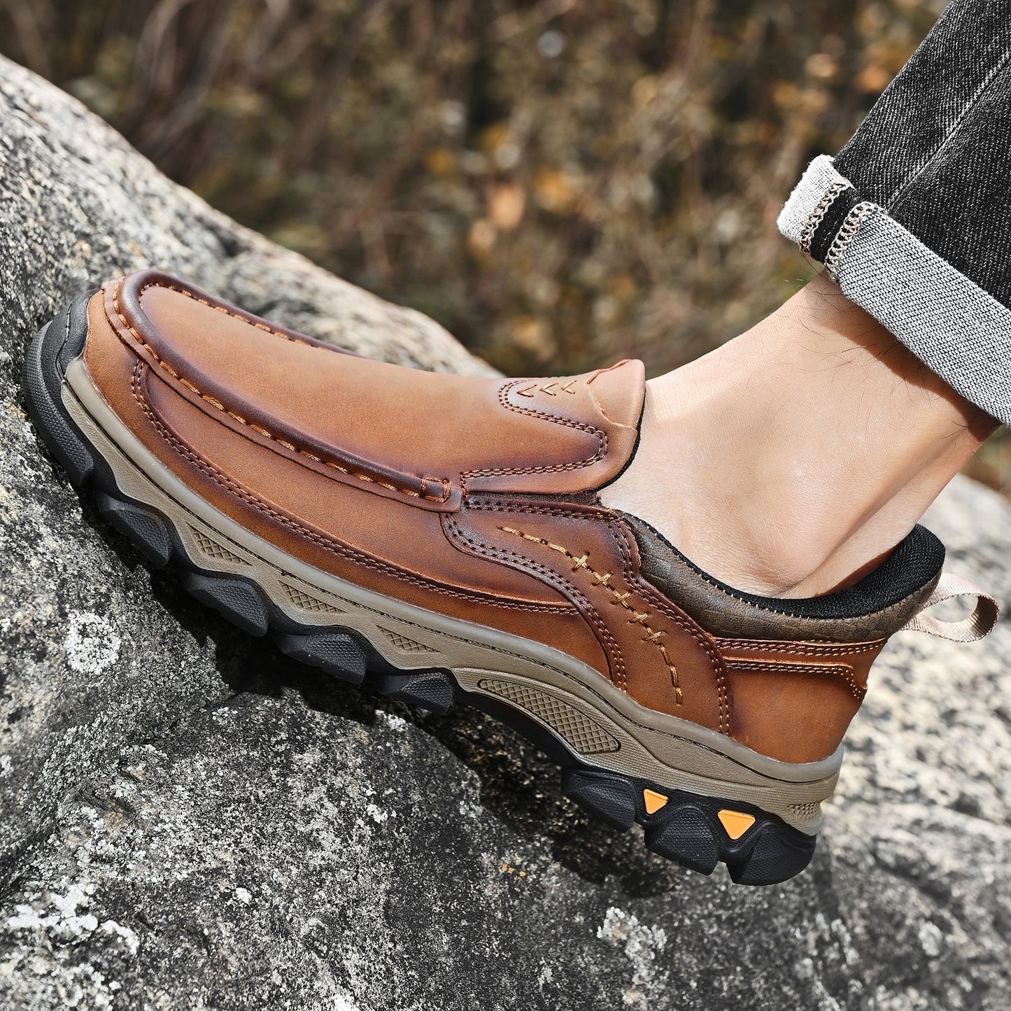 Men's Orthopedic Slip-On Walking Shoes with Posture Support