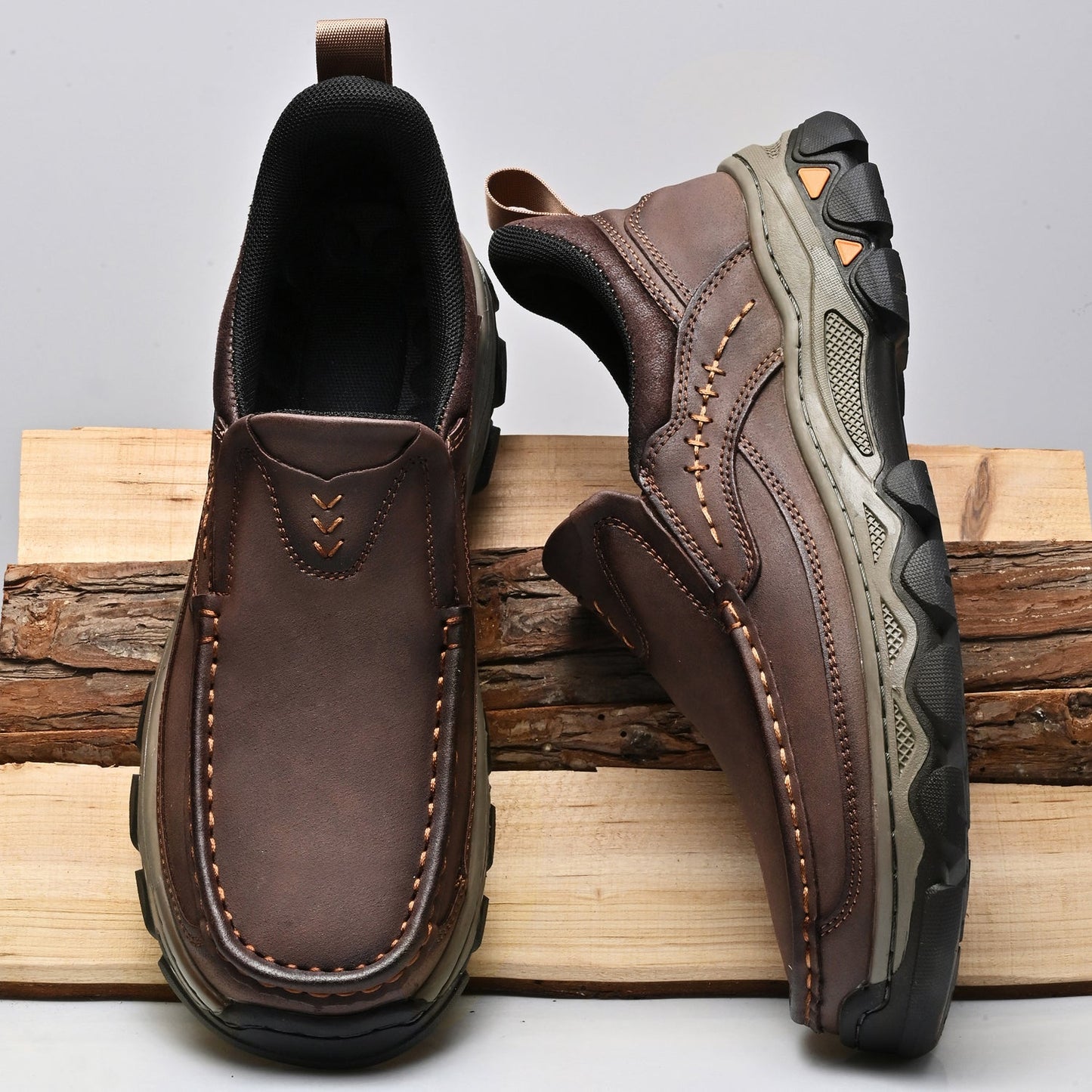 Men's Orthopedic Slip-On Walking Shoes with Posture Support