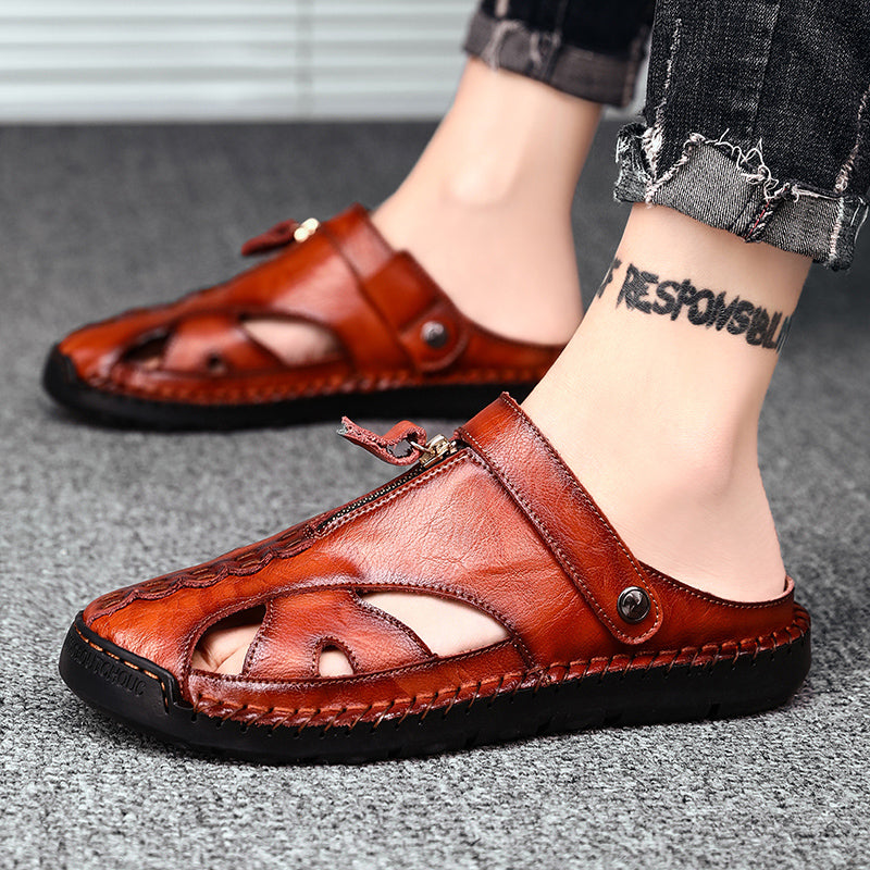 Men's Closed Toe Outdoor Sandals with Breathable Insole