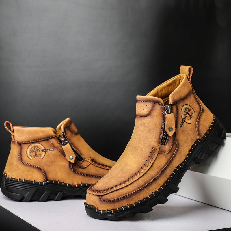 Men's Orthopedic Outdoor Tooling Boots with Slip-Resistant Sole