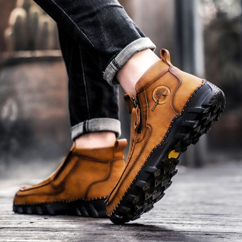 Men's Orthopedic Outdoor Tooling Boots with Slip-Resistant Sole
